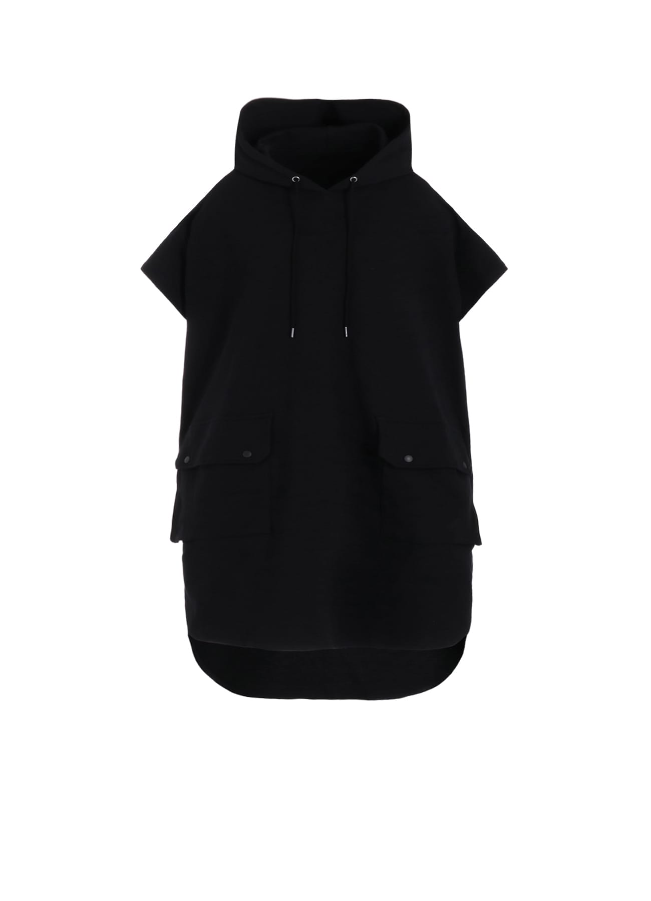 MINI PILE LINING BIG HOODED DRESS SHORT SLEEVES T-SHIRT