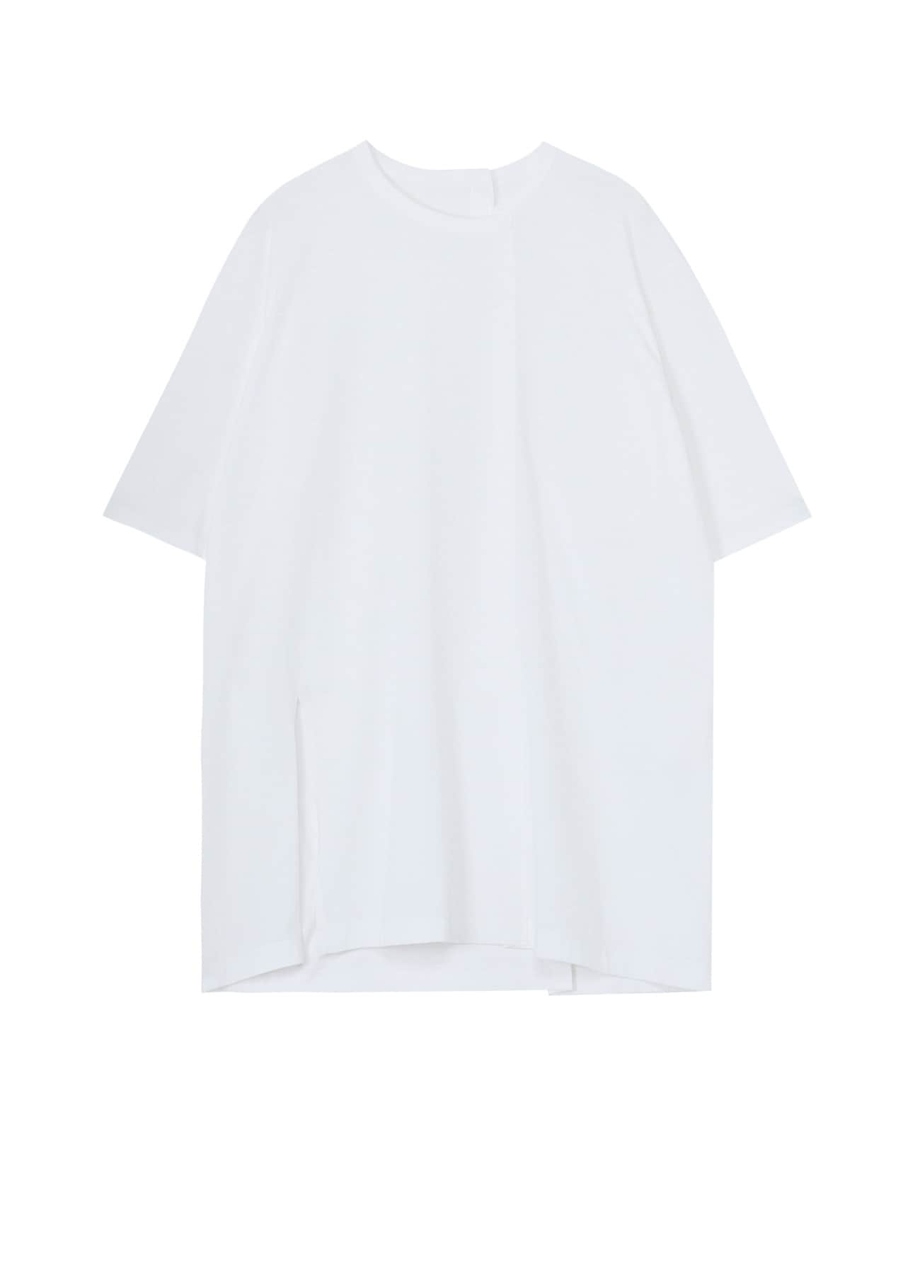 COTTON JERSEY TUCKED JUMBO T-SHIRT  SHORT SLEEVES
