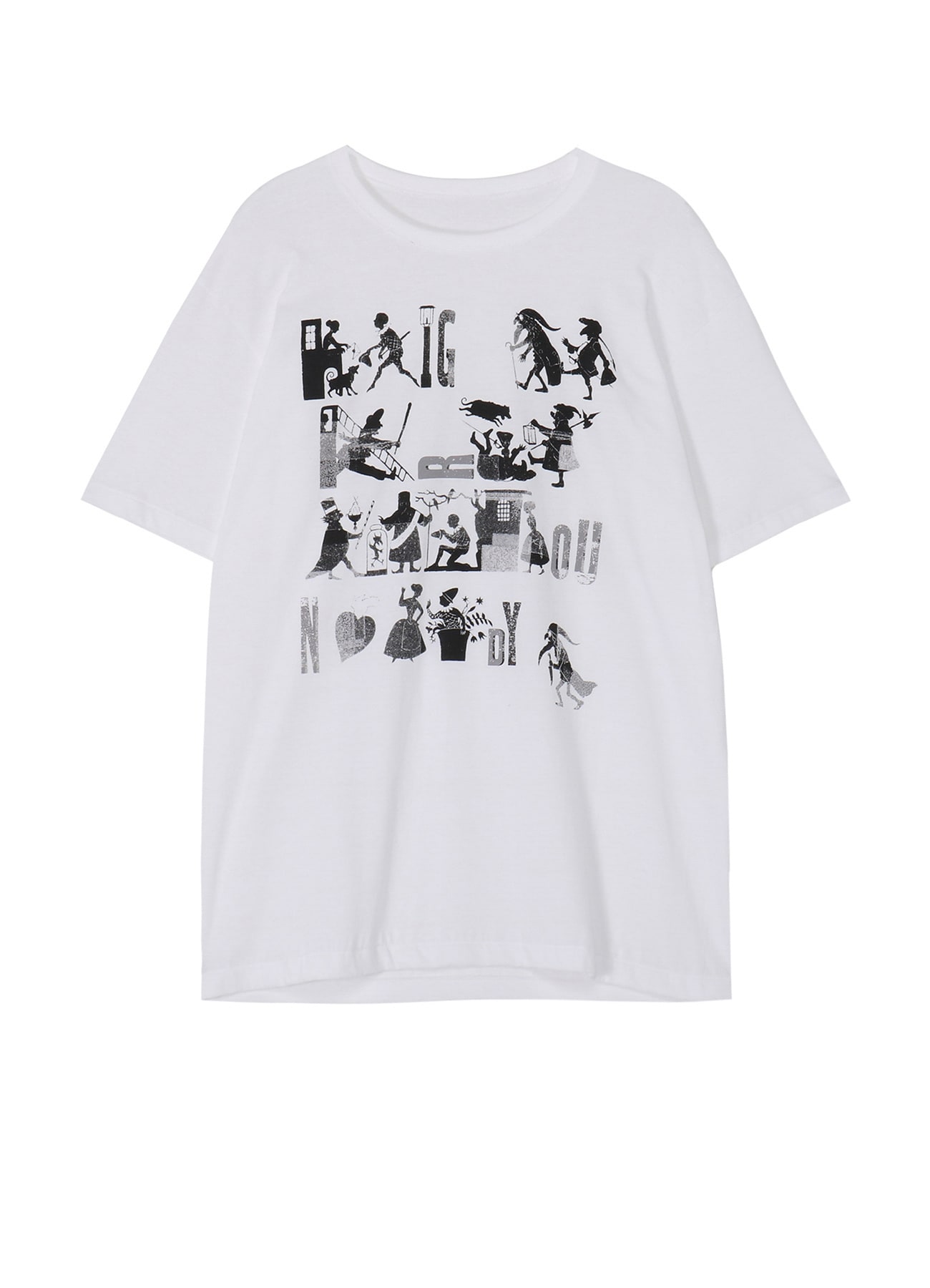 20/COTTON JERSEY PAPER ART/DRY BRUSHING T-SHIRT
