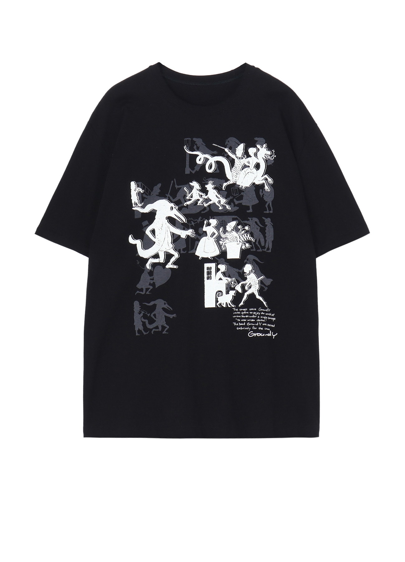 20/COTTON JERSEY PAPER ART /SHADOW T-SHIRT