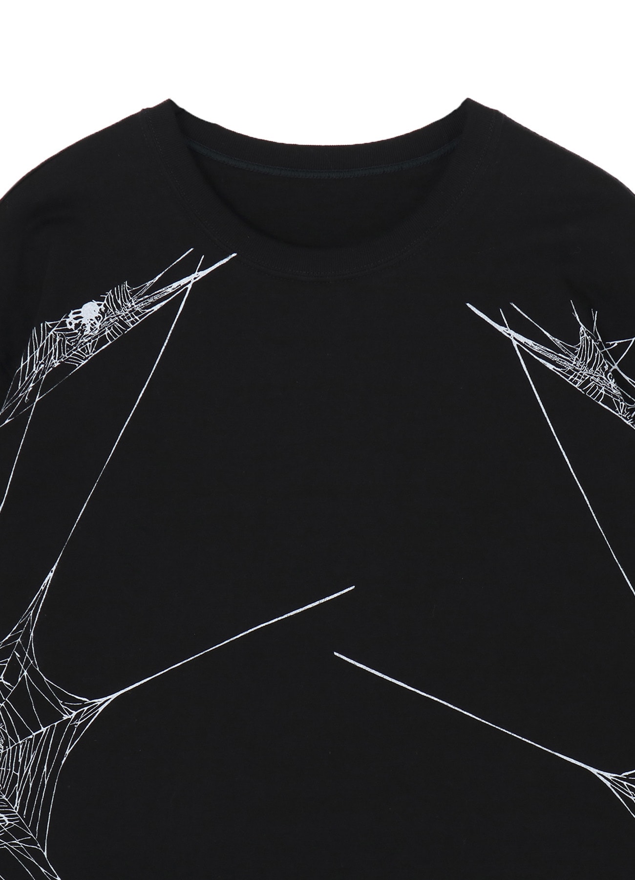 COTTON JERSEY SPIDER WEB T-SHIRT