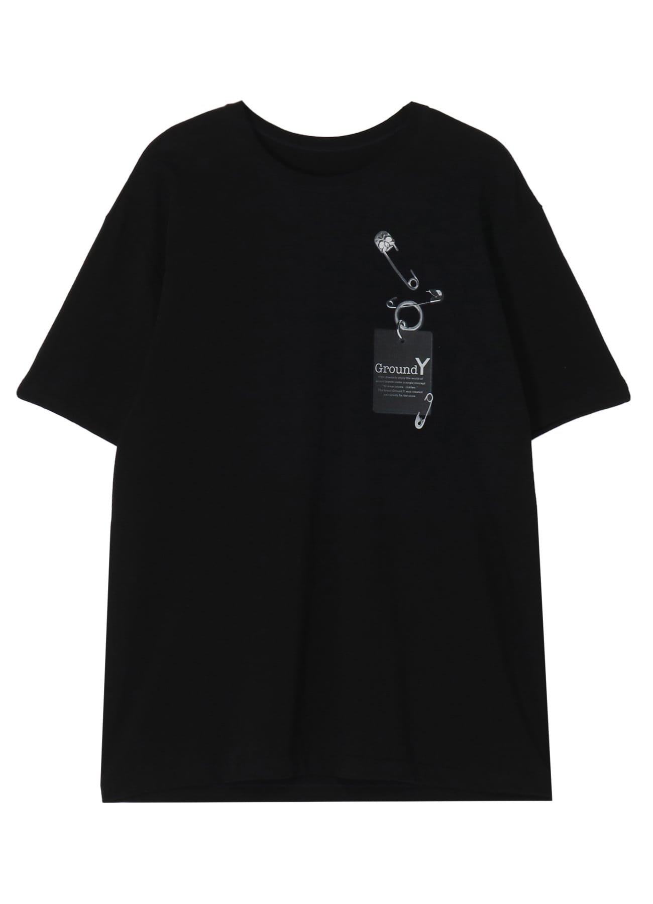 COTTON JERSEY TROMPE-L'OEIL PIN T-SHIRT