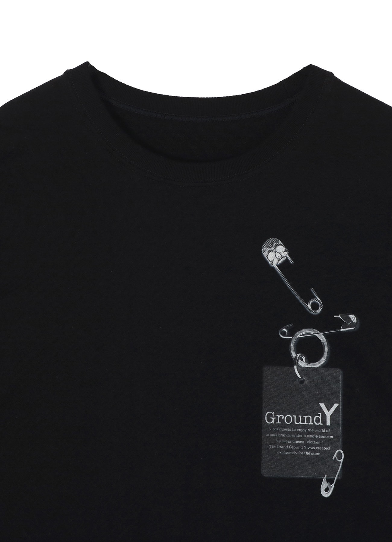 COTTON JERSEY TROMPE-L'OEIL PIN T-SHIRT