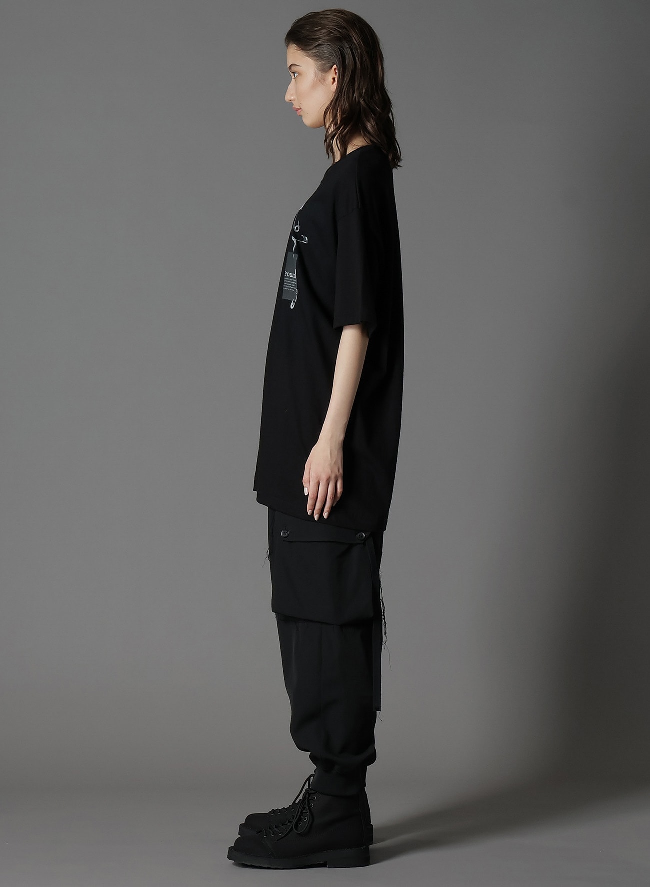 COTTON JERSEY TROMPE-L'OEIL PIN T-SHIRT