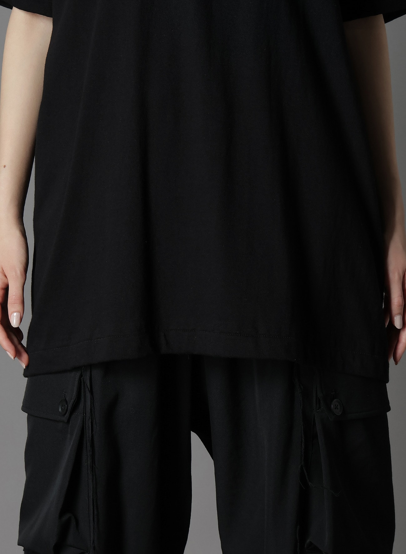 COTTON JERSEY TROMPE-L'OEIL PIN T-SHIRT