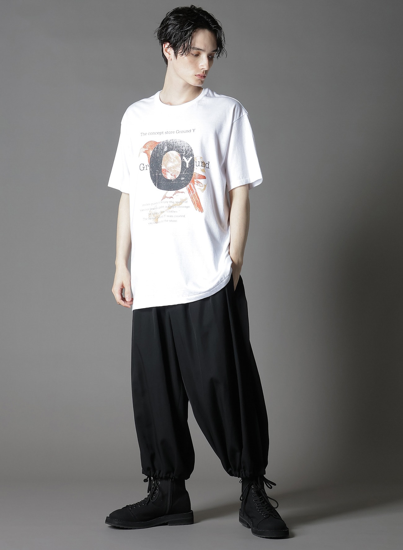 COTTON JERSEY CROW T-SHIRT