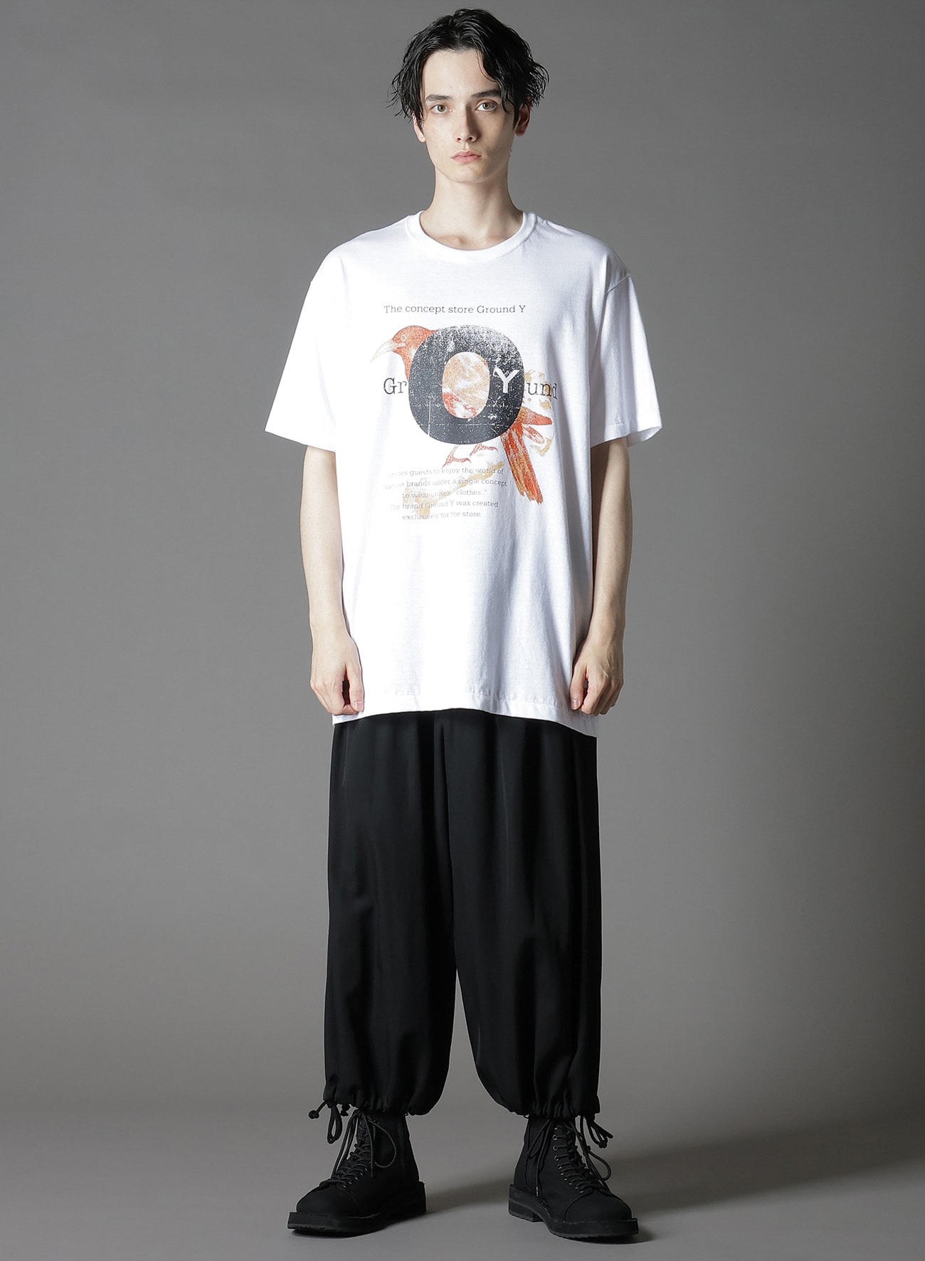 COTTON JERSEY CROW T-SHIRT