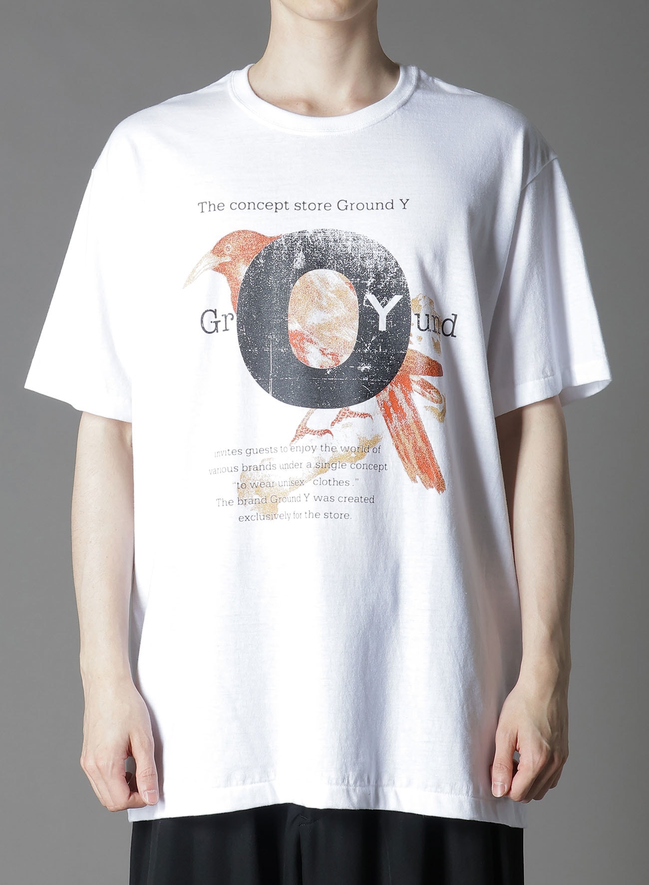 COTTON JERSEY CROW T-SHIRT