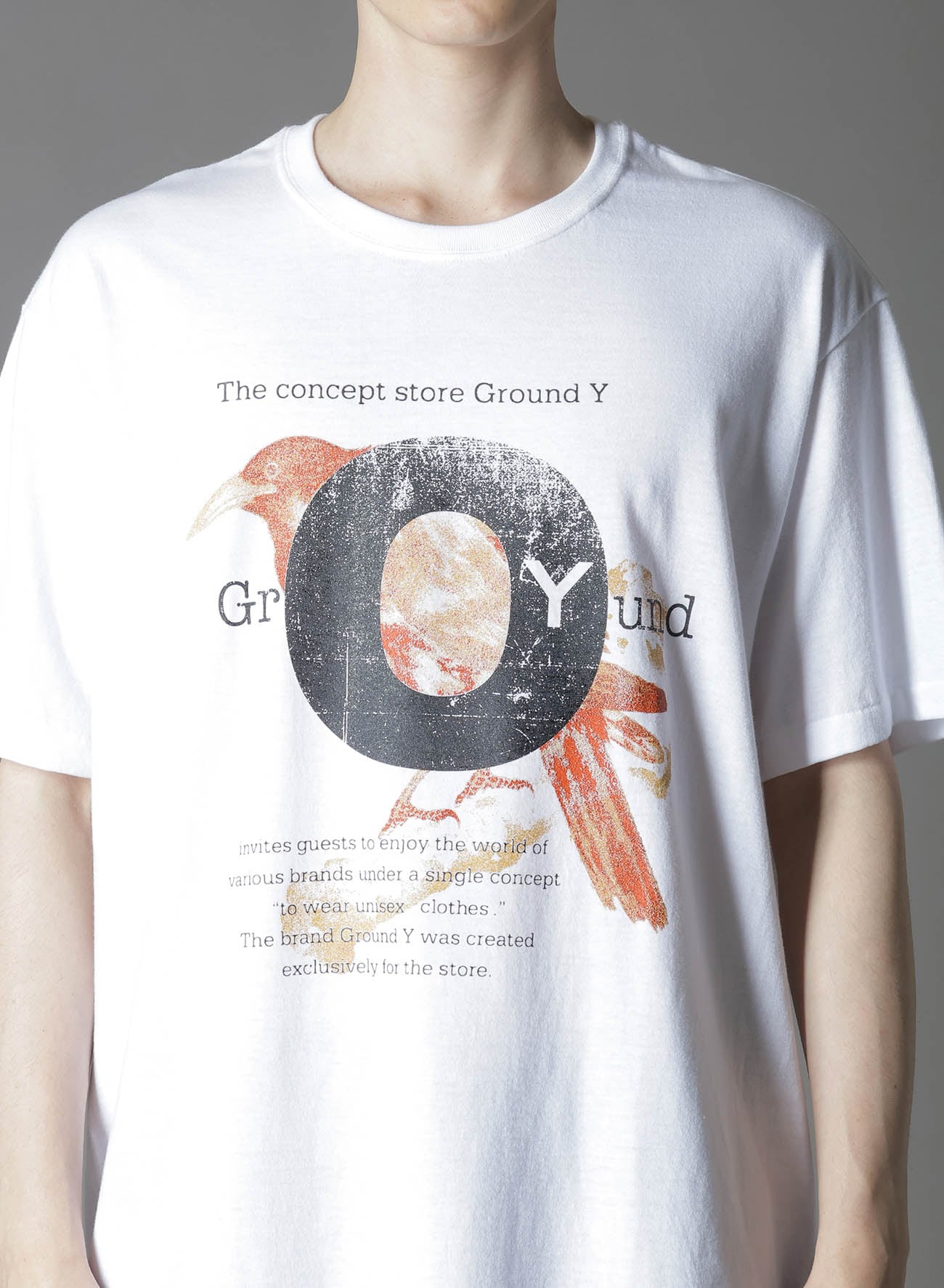 COTTON JERSEY CROW T-SHIRT