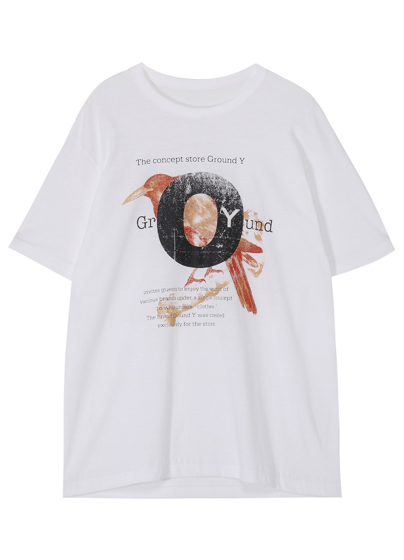 COTTON JERSEY CROW T-SHIRT