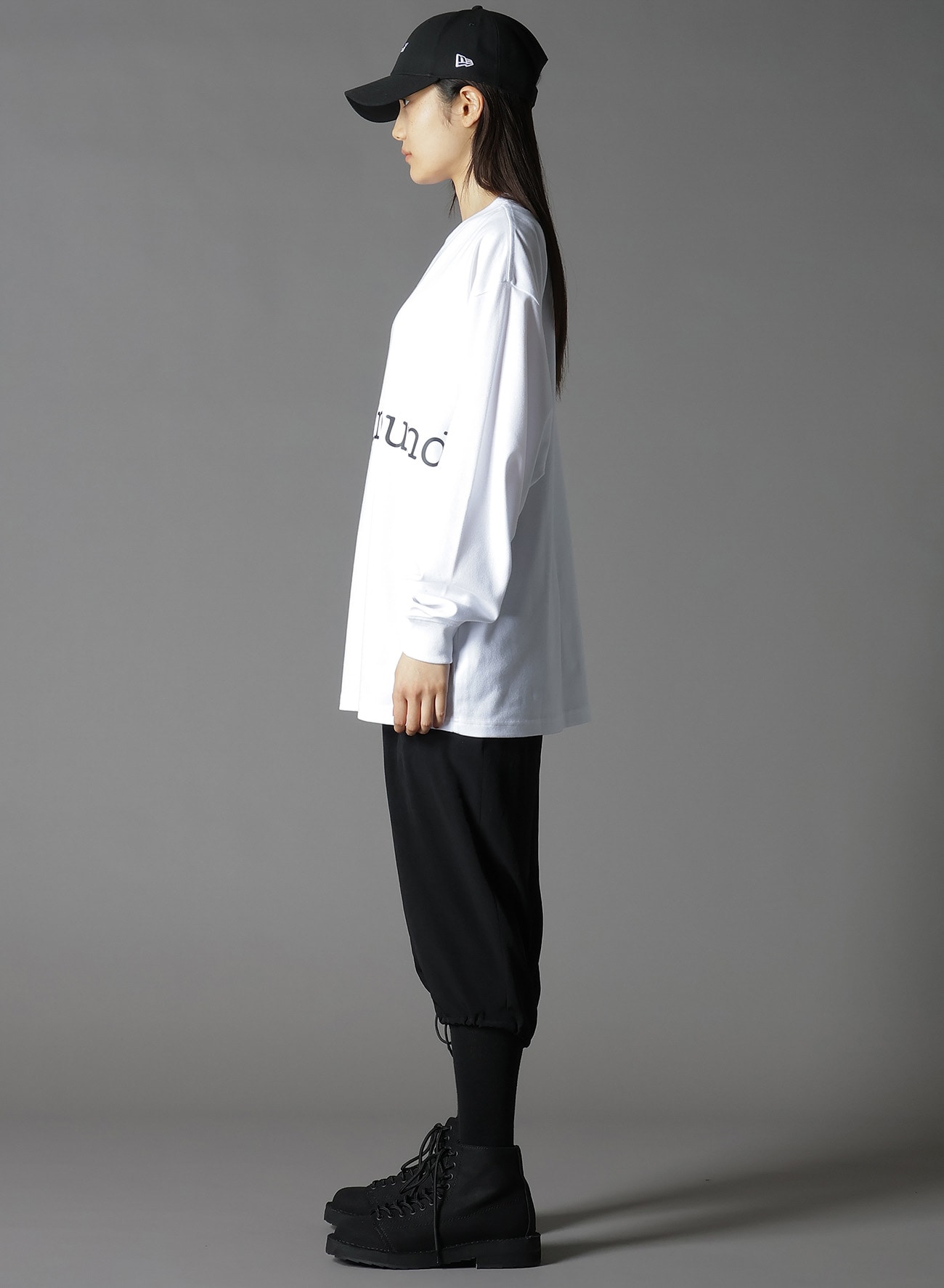 Ground Y×NEWERA(R) L/S OVERSIZED PERFORMANCE TEE