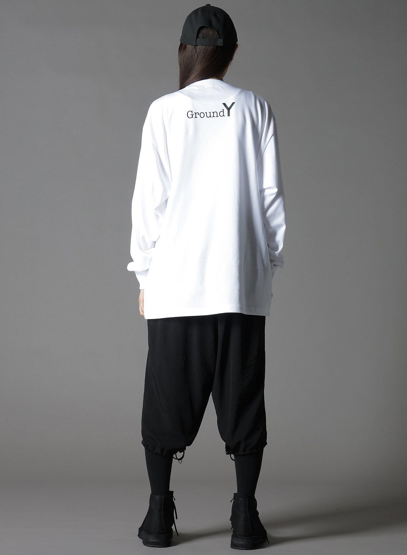 Ground Y×NEWERA(R) L/S OVERSIZED PERFORMANCE TEE