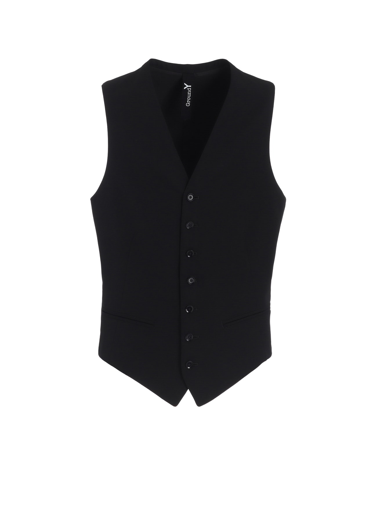 WOOL GABARDINE DOUBLE-BRIMMED POCKET VEST