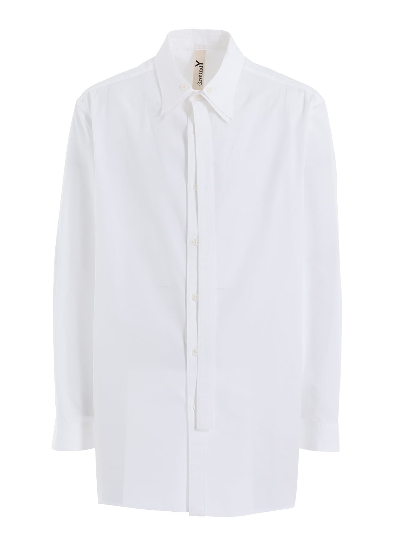 COTTON BROAD DOUBLE-LAYER COLLAR SHIRT