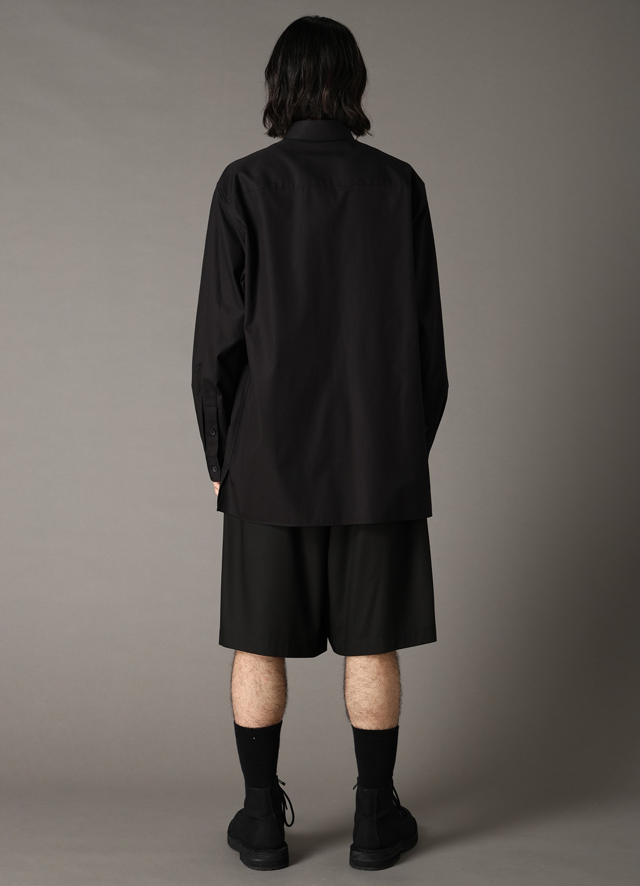 COTTON BROAD DOUBLE-LAYER COLLAR SHIRT