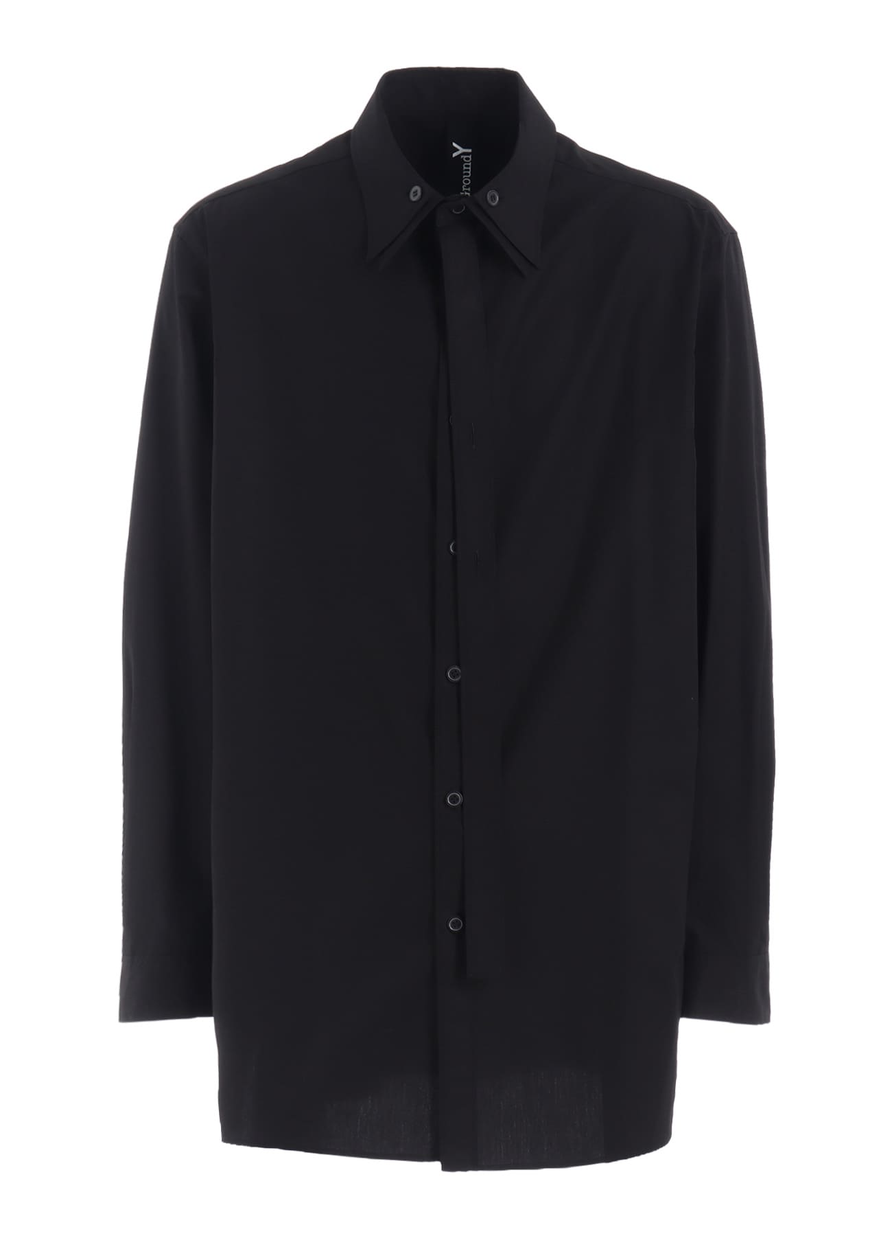 COTTON BROAD DOUBLE-LAYER COLLAR SHIRT