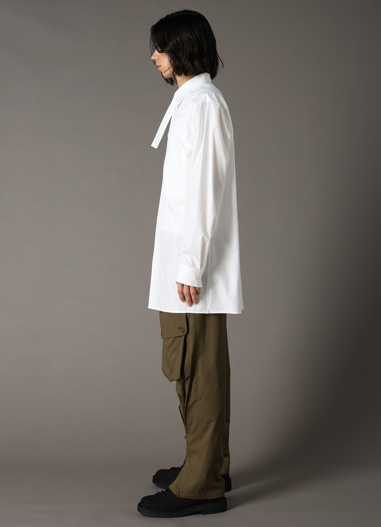 COTTON BROAD CURVED FRONT PANEL SHIRT