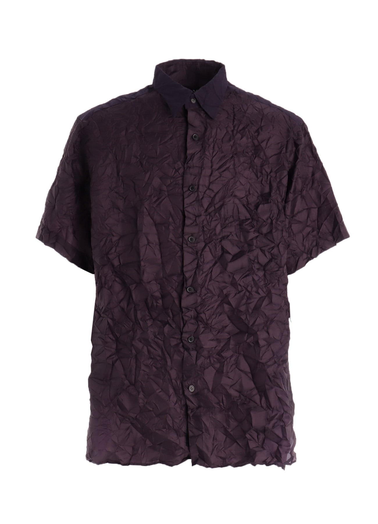 CRUSHED FABRIC SHORT SLEEVE SHIRT