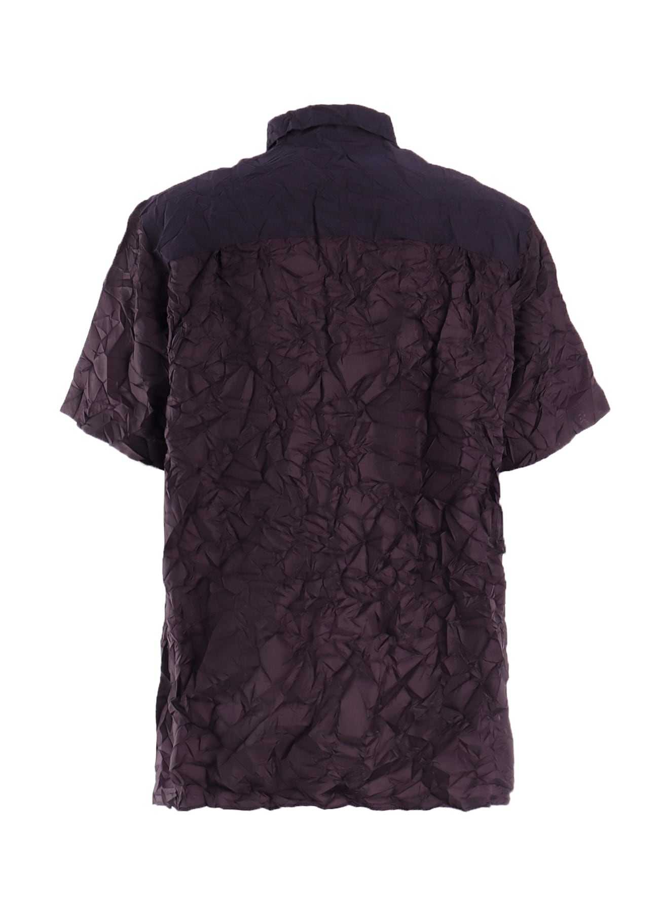 CRUSHED FABRIC SHORT SLEEVE SHIRT
