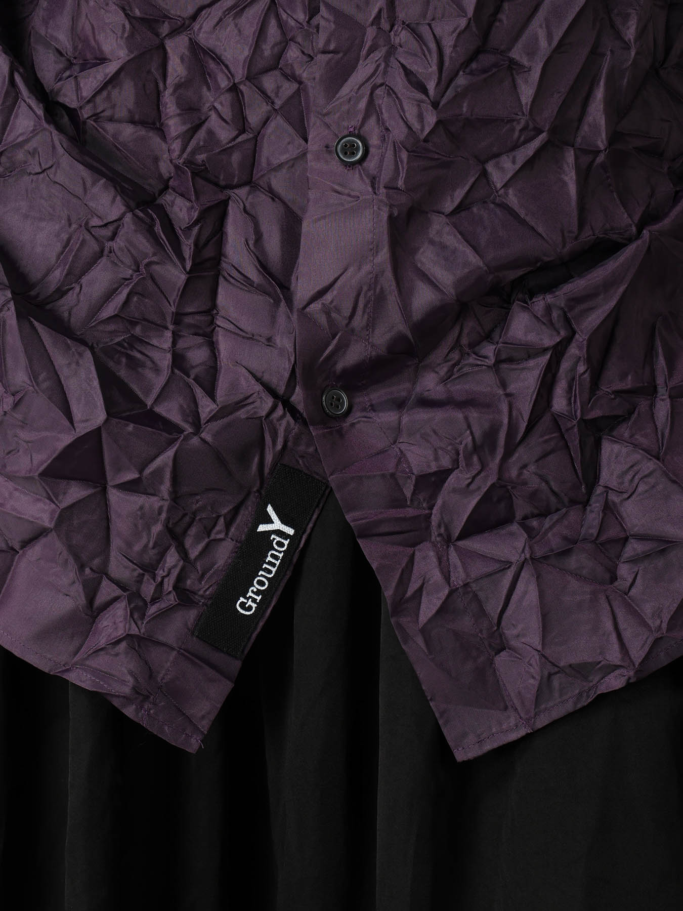 CRUSHED FABRIC SHORT SLEEVE SHIRT