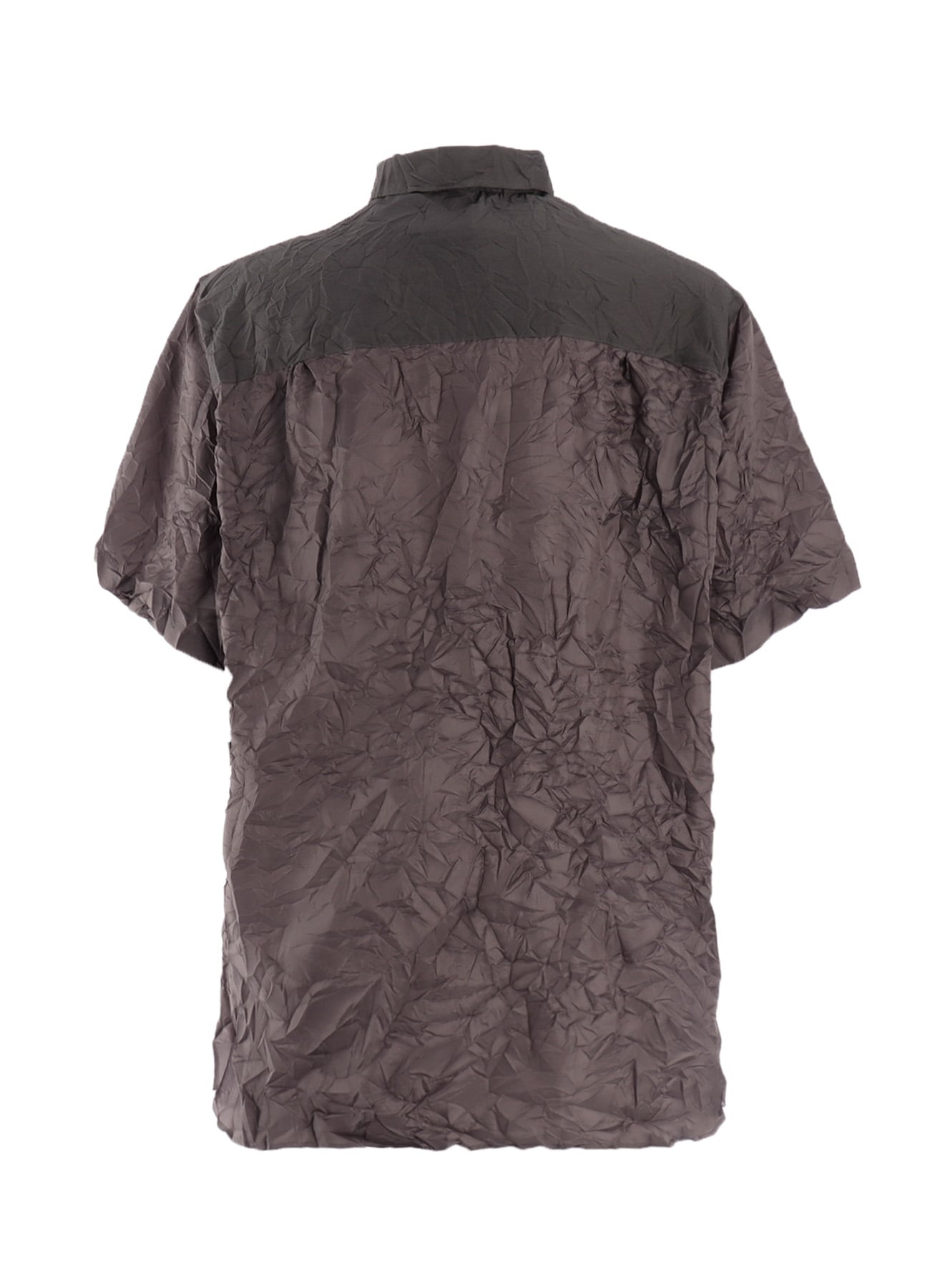 CRUSHED FABRIC SHORT SLEEVE SHIRT