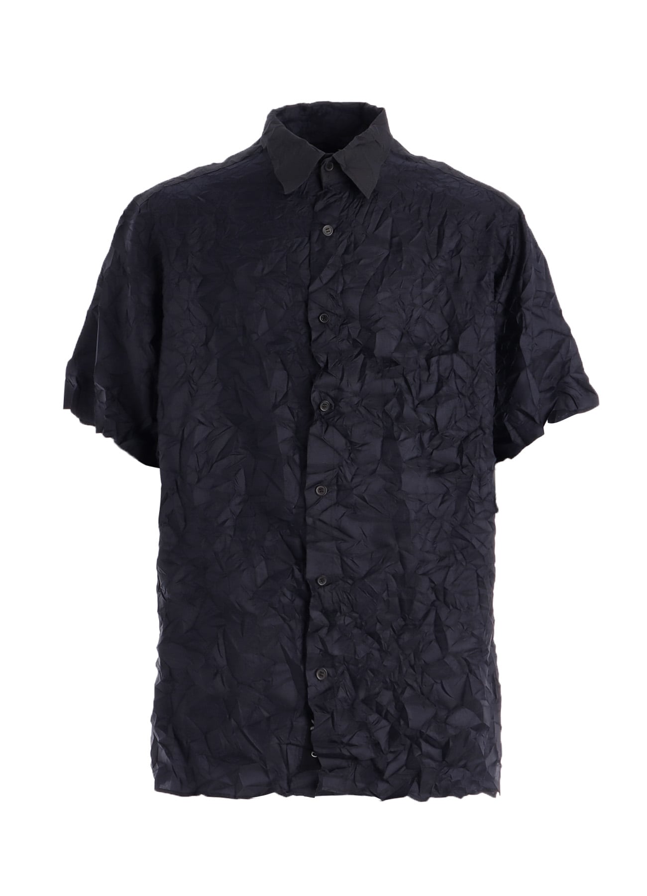 CRUSHED FABRIC SHORT SLEEVE SHIRT