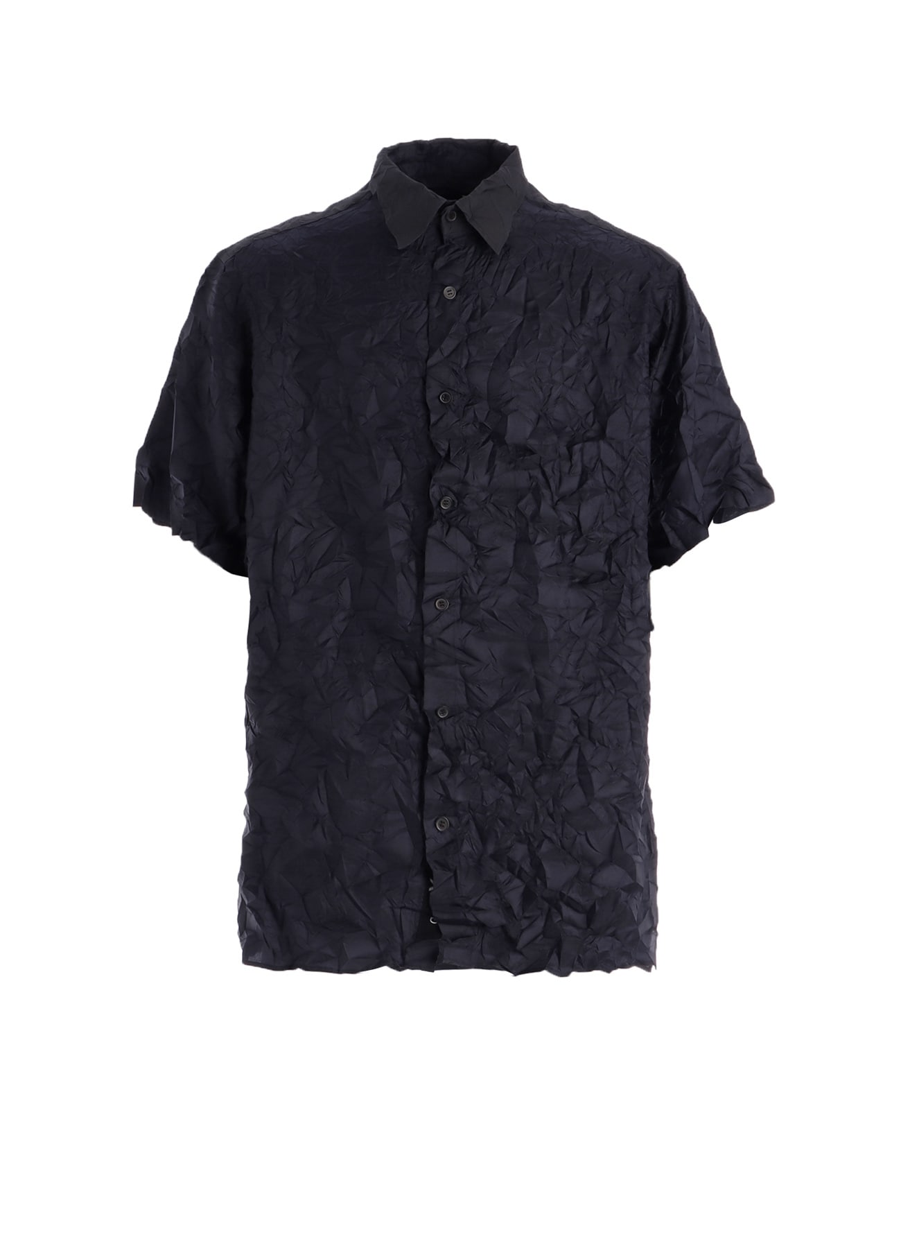 CRUSHED FABRIC SHORT SLEEVE SHIRT