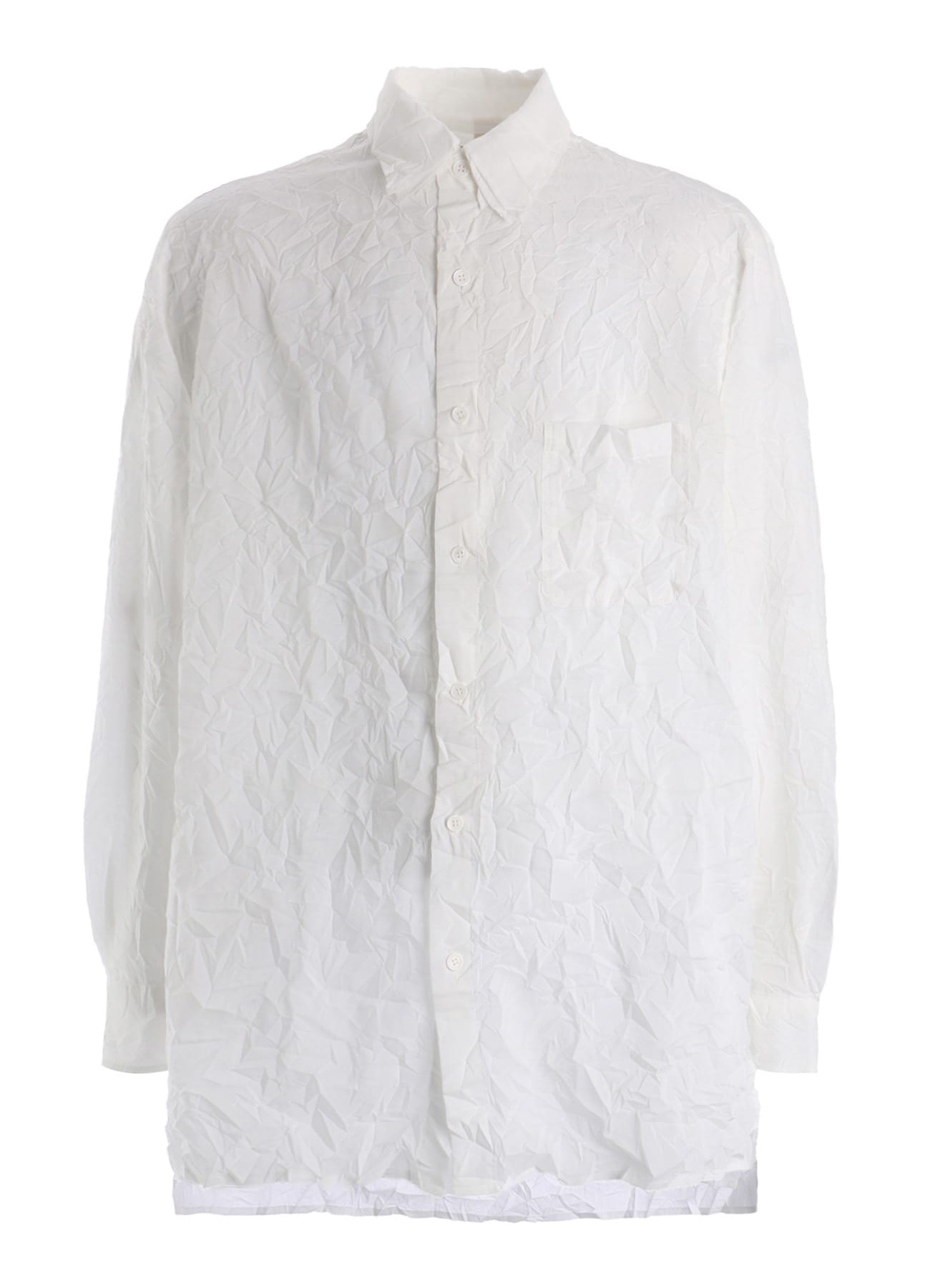CRUSHED FABRIC TRIPLE COLLAR SHIRT