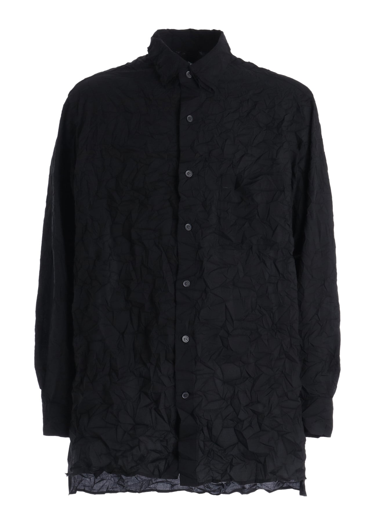 CRUSHED FABRIC TRIPLE COLLAR SHIRT