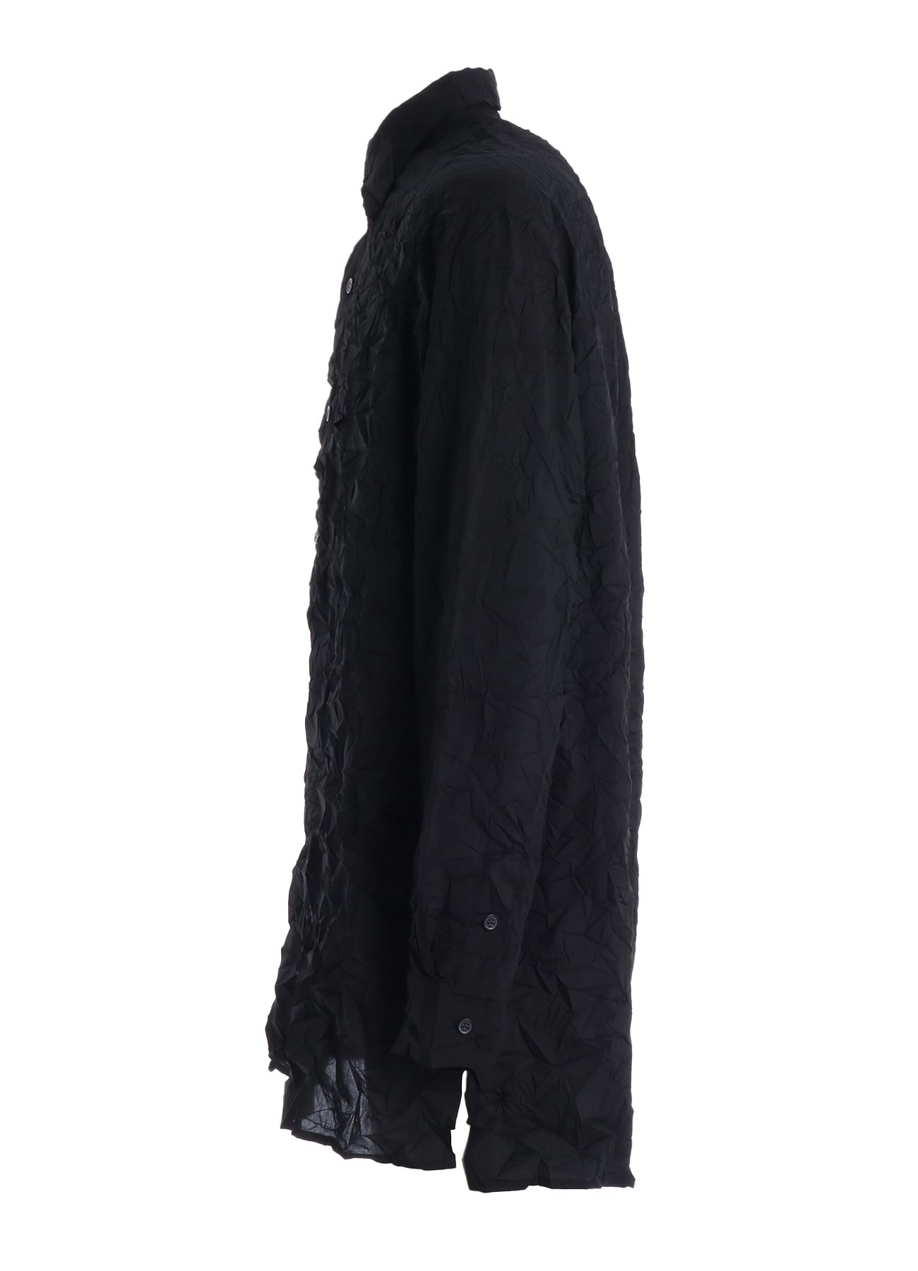 CRUSHED FABRIC TRIPLE COLLAR SHIRT