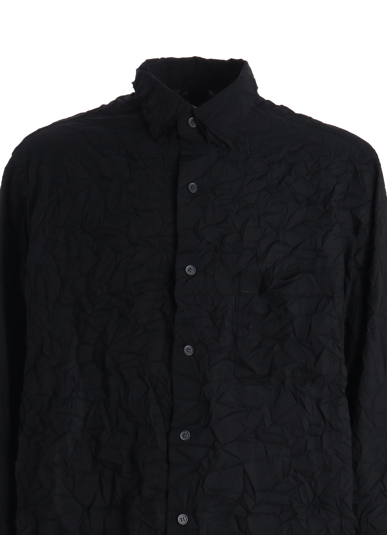 CRUSHED FABRIC TRIPLE COLLAR SHIRT