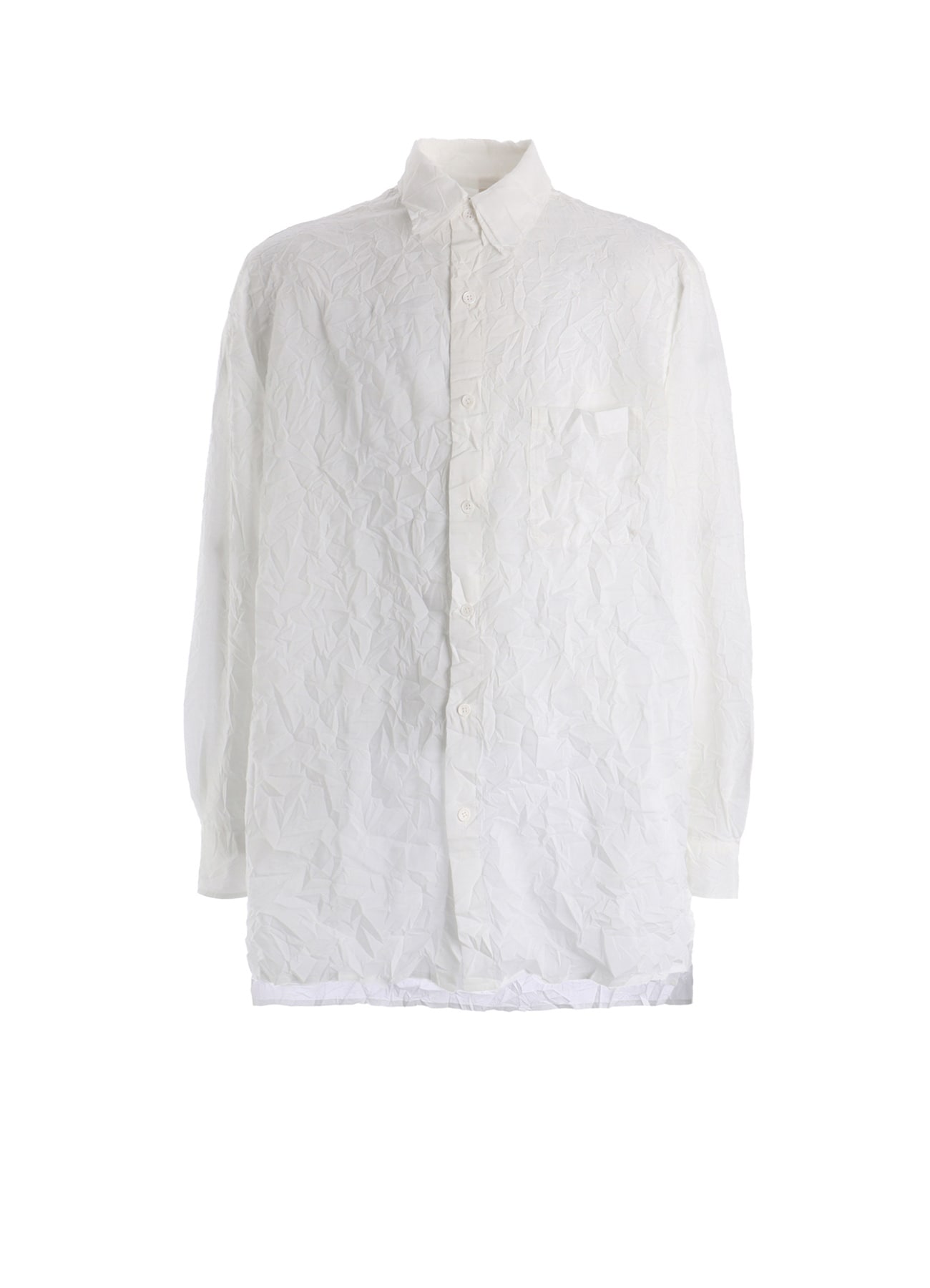 CRUSHED FABRIC TRIPLE COLLAR SHIRT