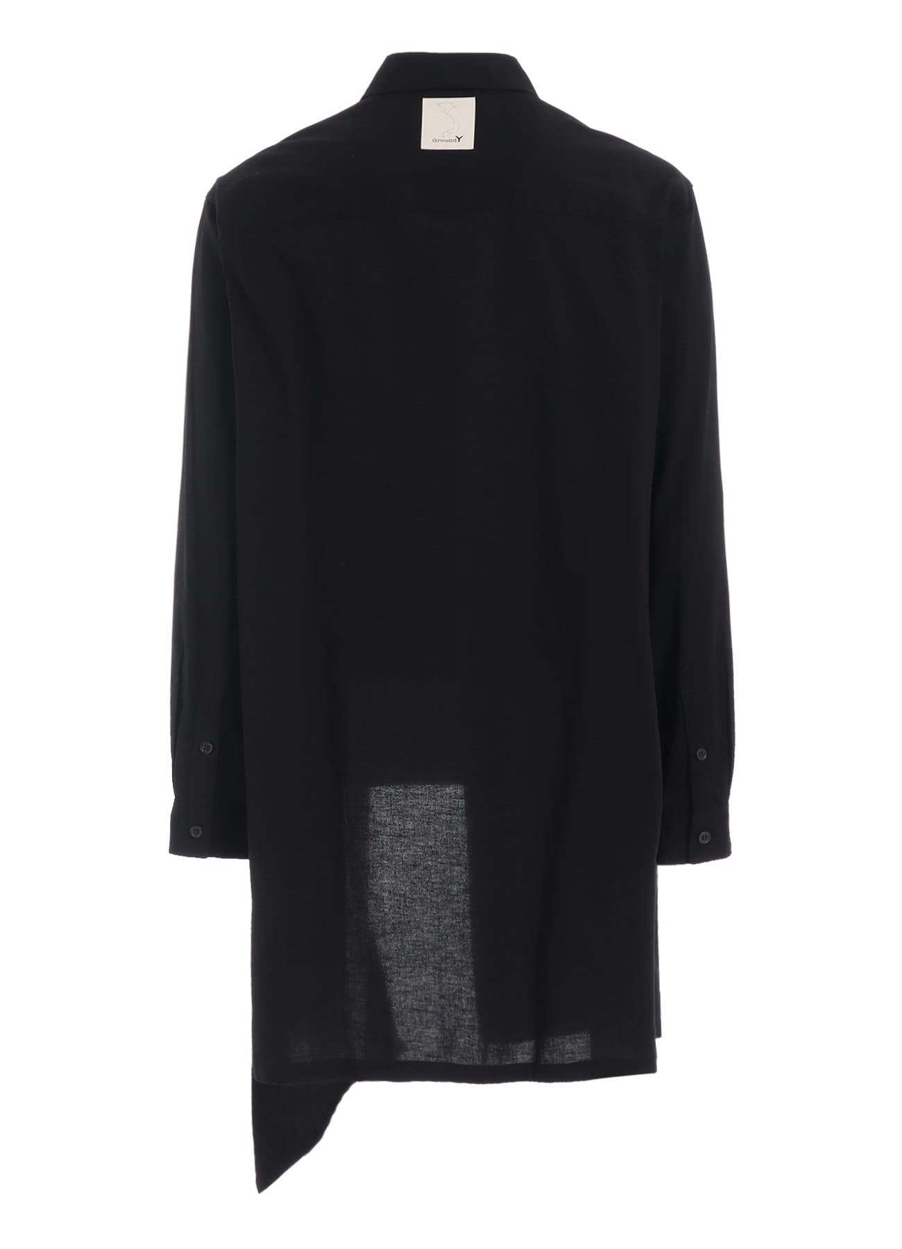 ASYMMETRIC CUTWORK EMBROIDERY LIGHT TWILL SHIRT