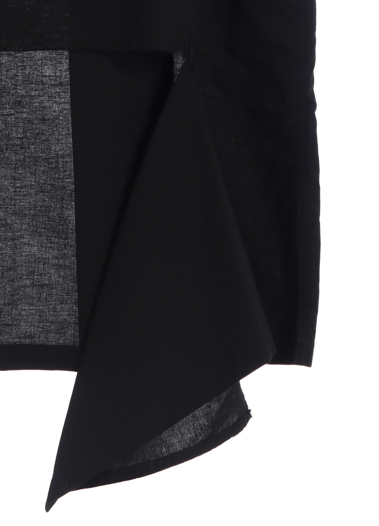 ASYMMETRIC CUTWORK EMBROIDERY LIGHT TWILL SHIRT