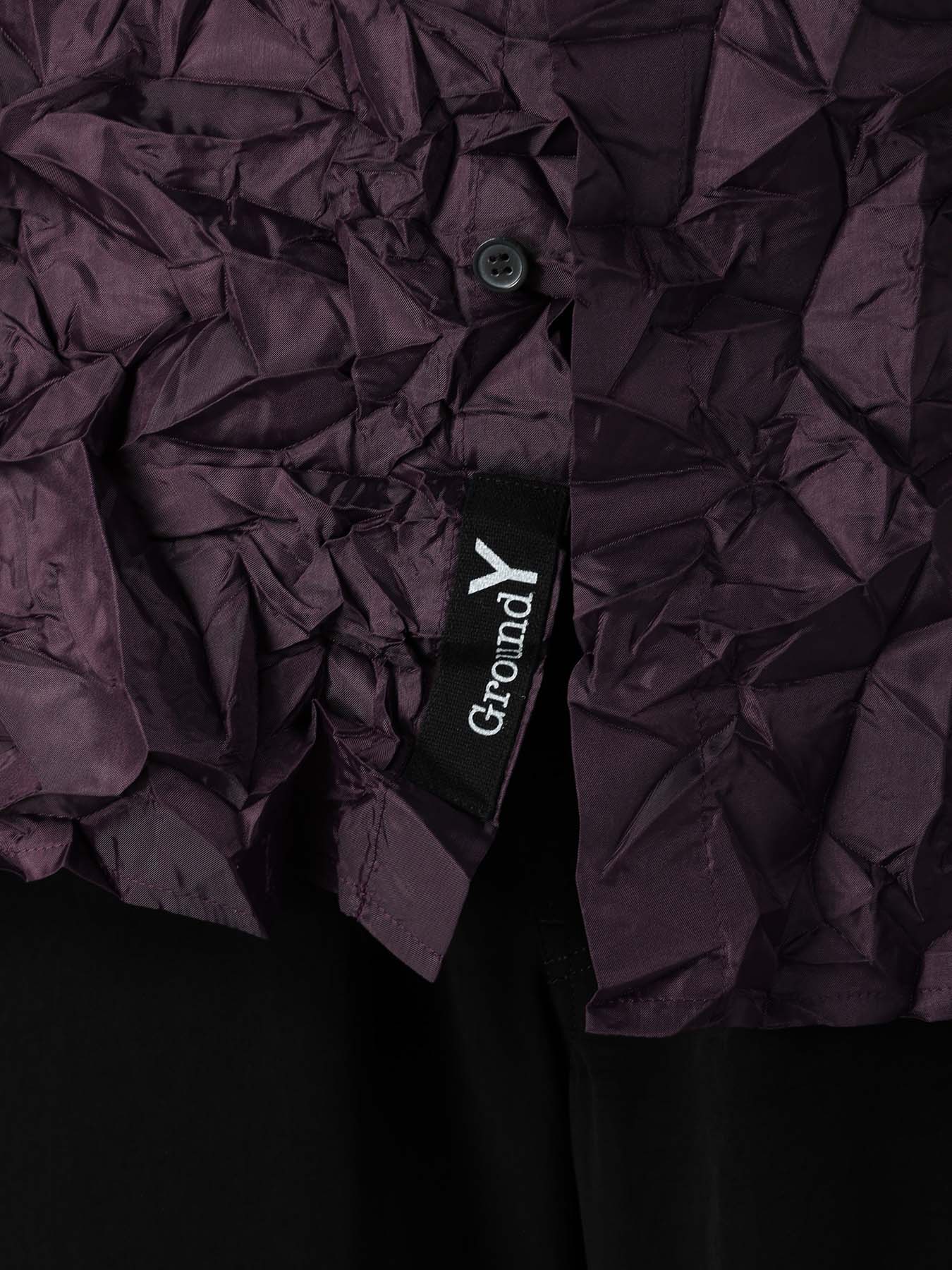 CRUSHED FABRIC LONG SLEEVE SHIRT