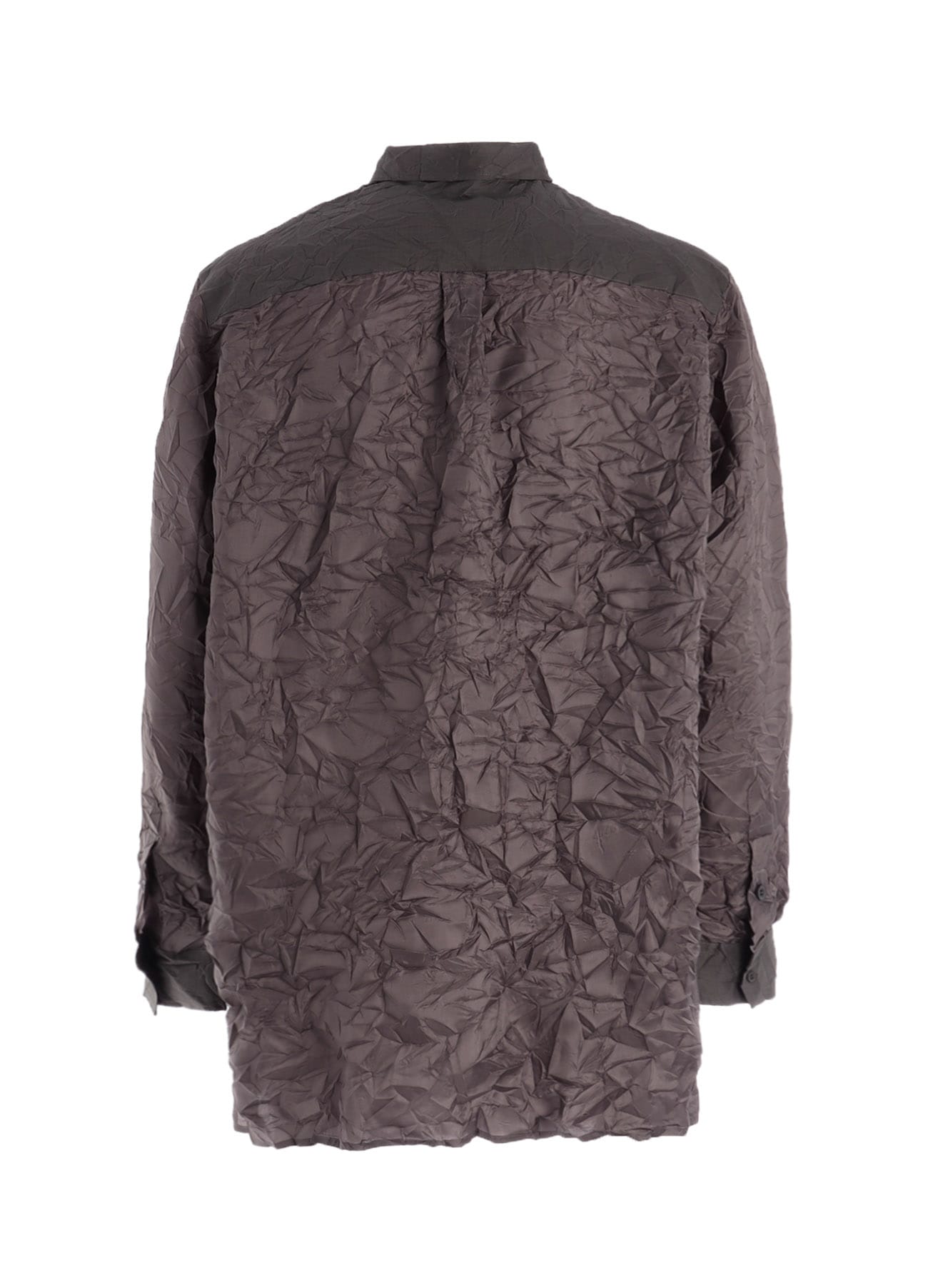 CRUSHED FABRIC LONG SLEEVE SHIRT