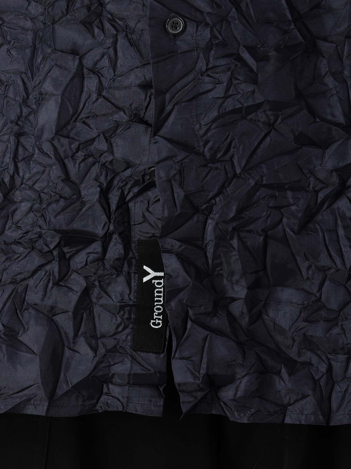 CRUSHED FABRIC LONG SLEEVE SHIRT