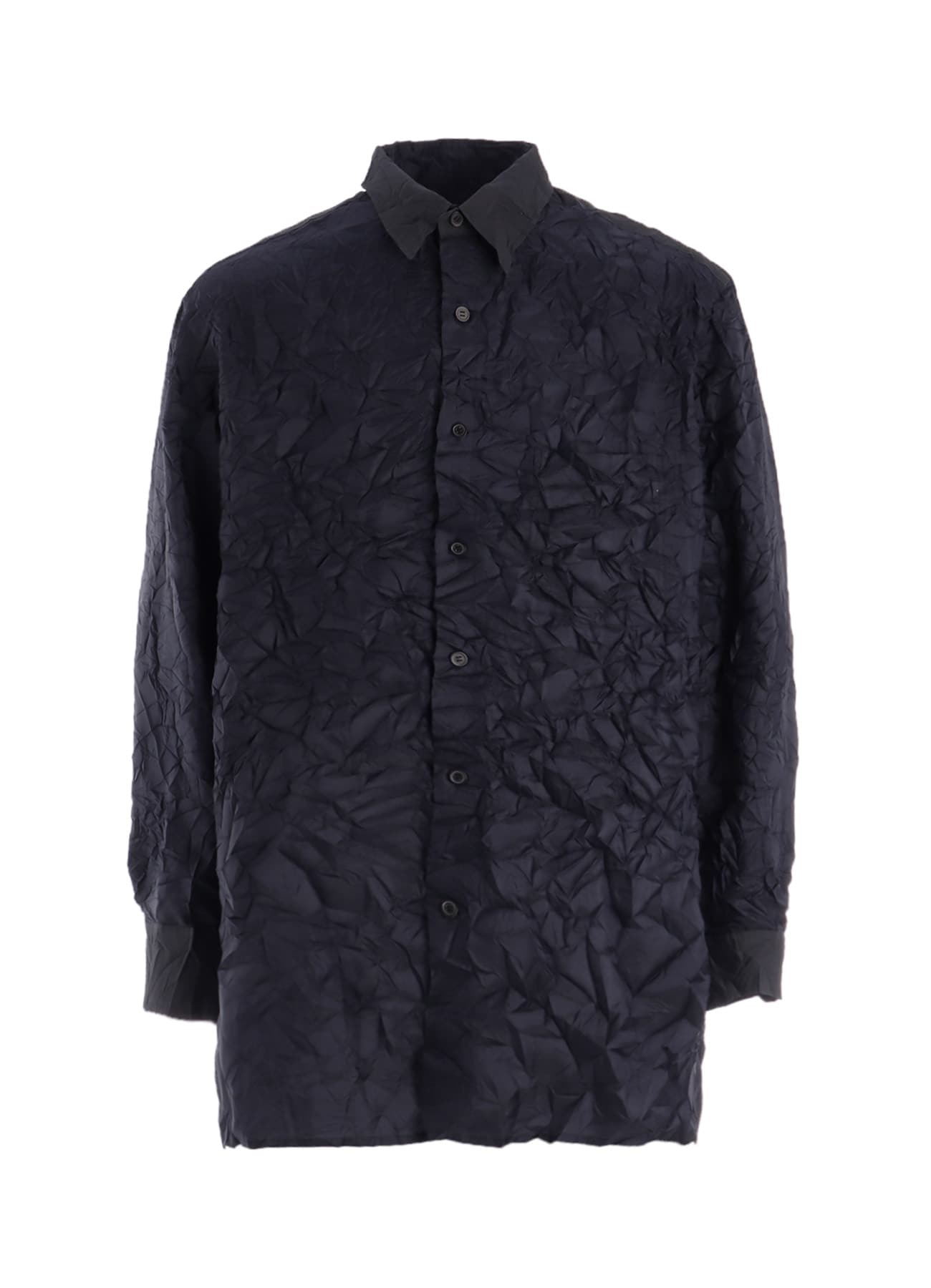 CRUSHED FABRIC LONG SLEEVE SHIRT