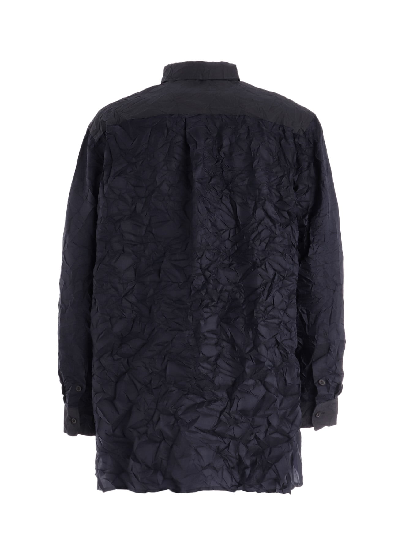CRUSHED FABRIC LONG SLEEVE SHIRT