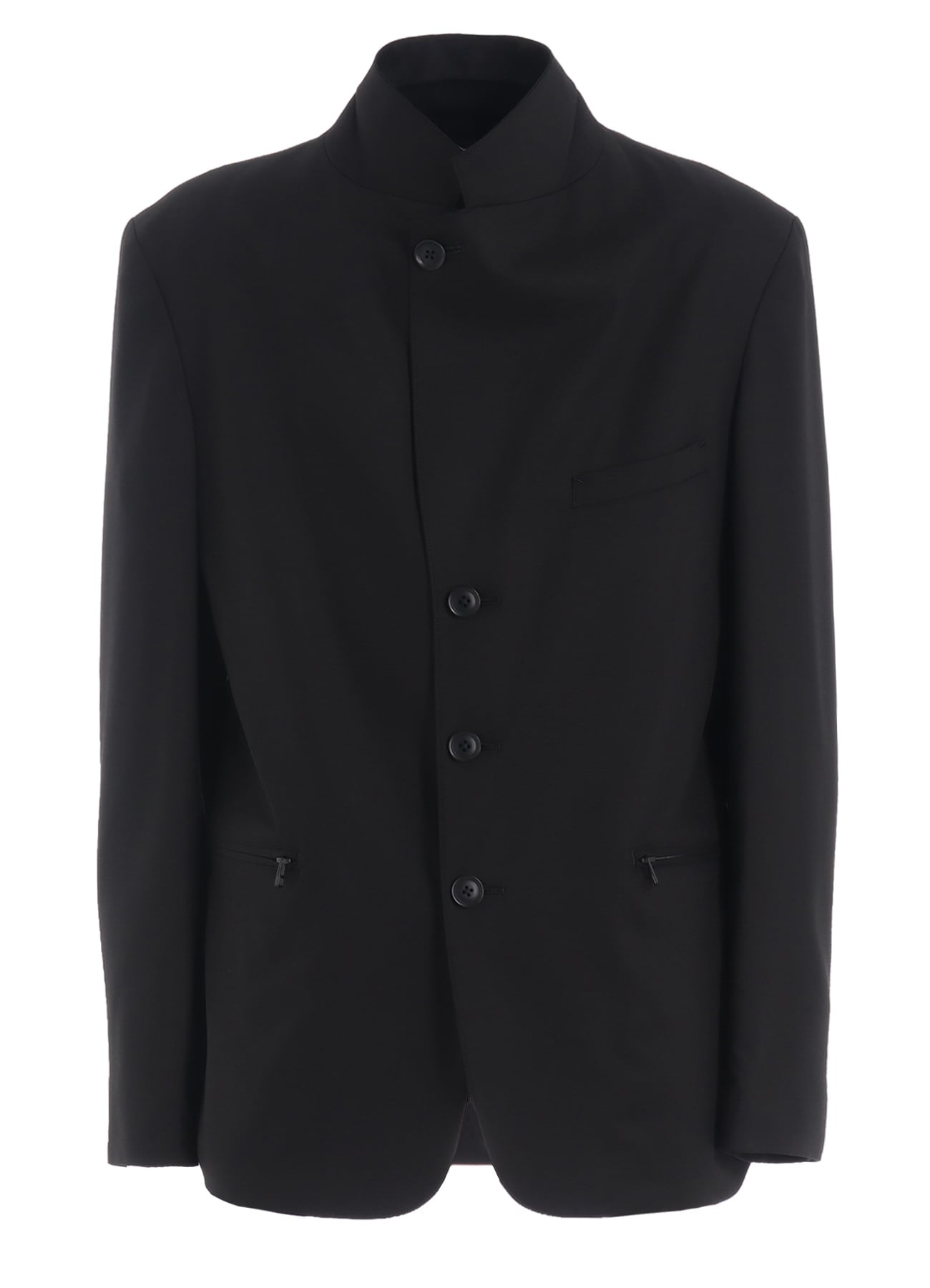 TR TWILL 3-BUTTON ZIP POCKET TAILORED JACKET