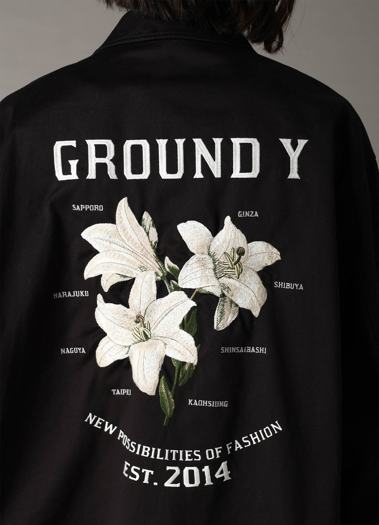 WHIPCORD LILY EMBROIDERED SOUVENIR JACKET