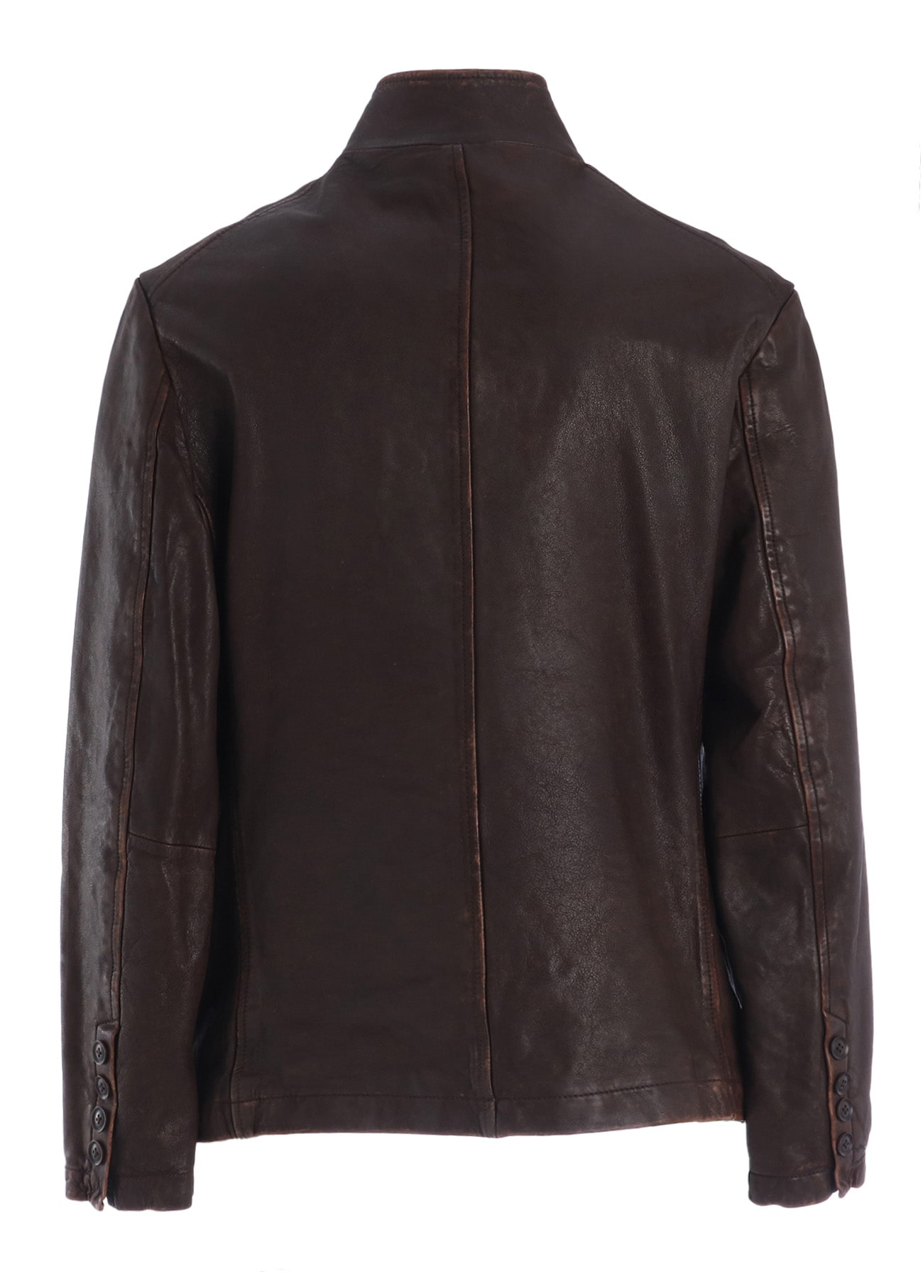 SHEEP LEATHER STAND COLLAR JACKET