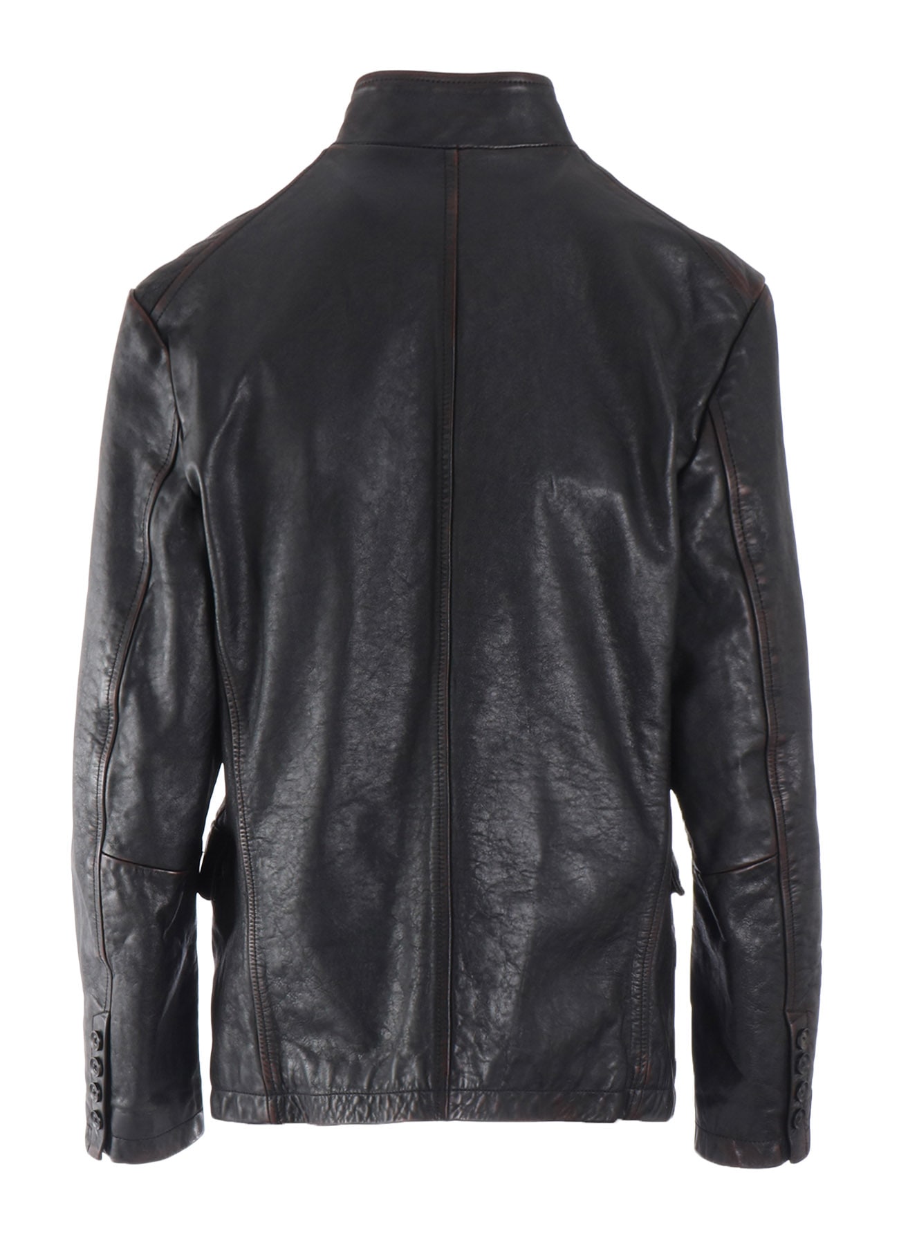 HORSE LEATHER STAND COLLAR JACKET