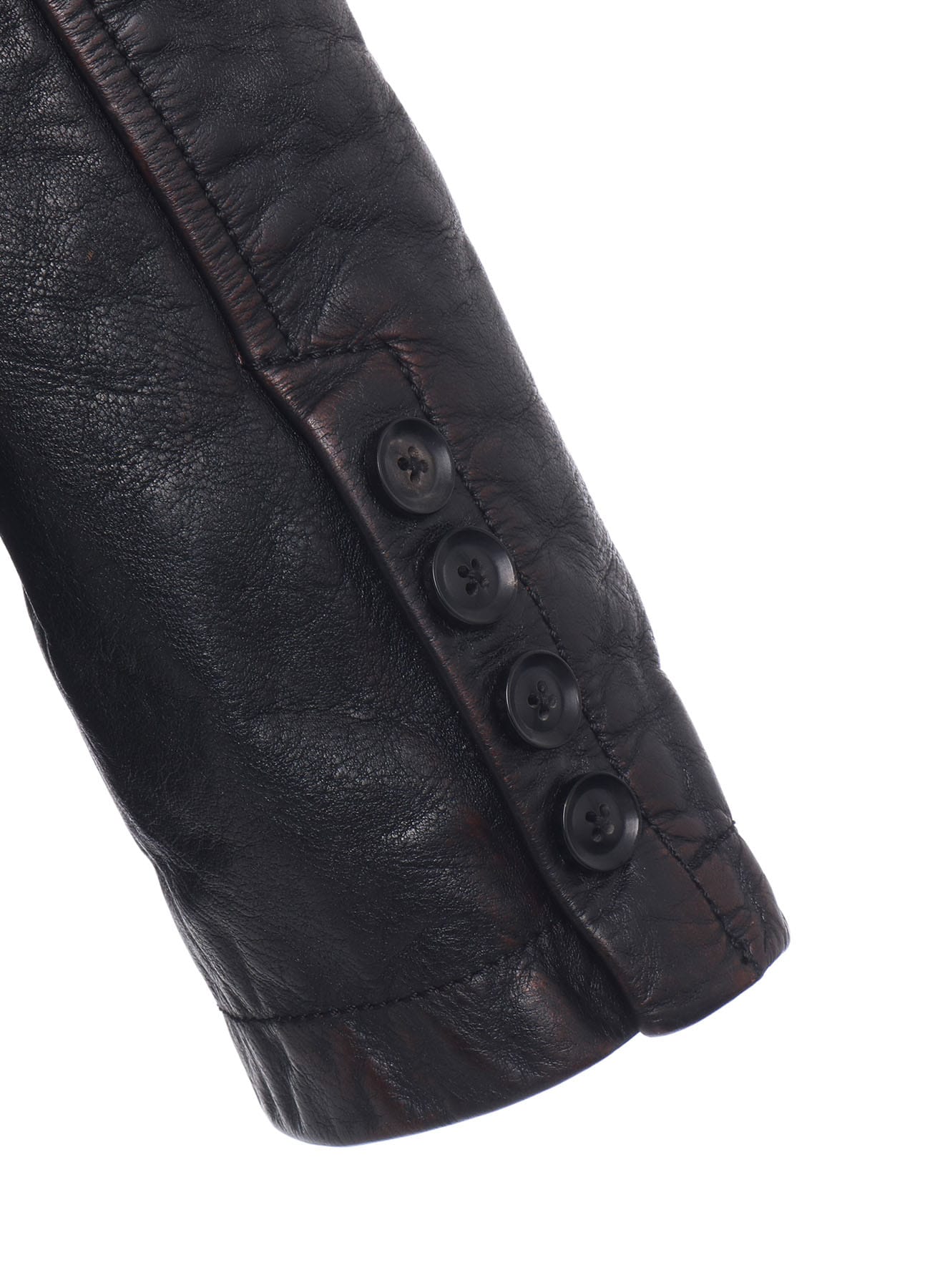 HORSE LEATHER STAND COLLAR JACKET