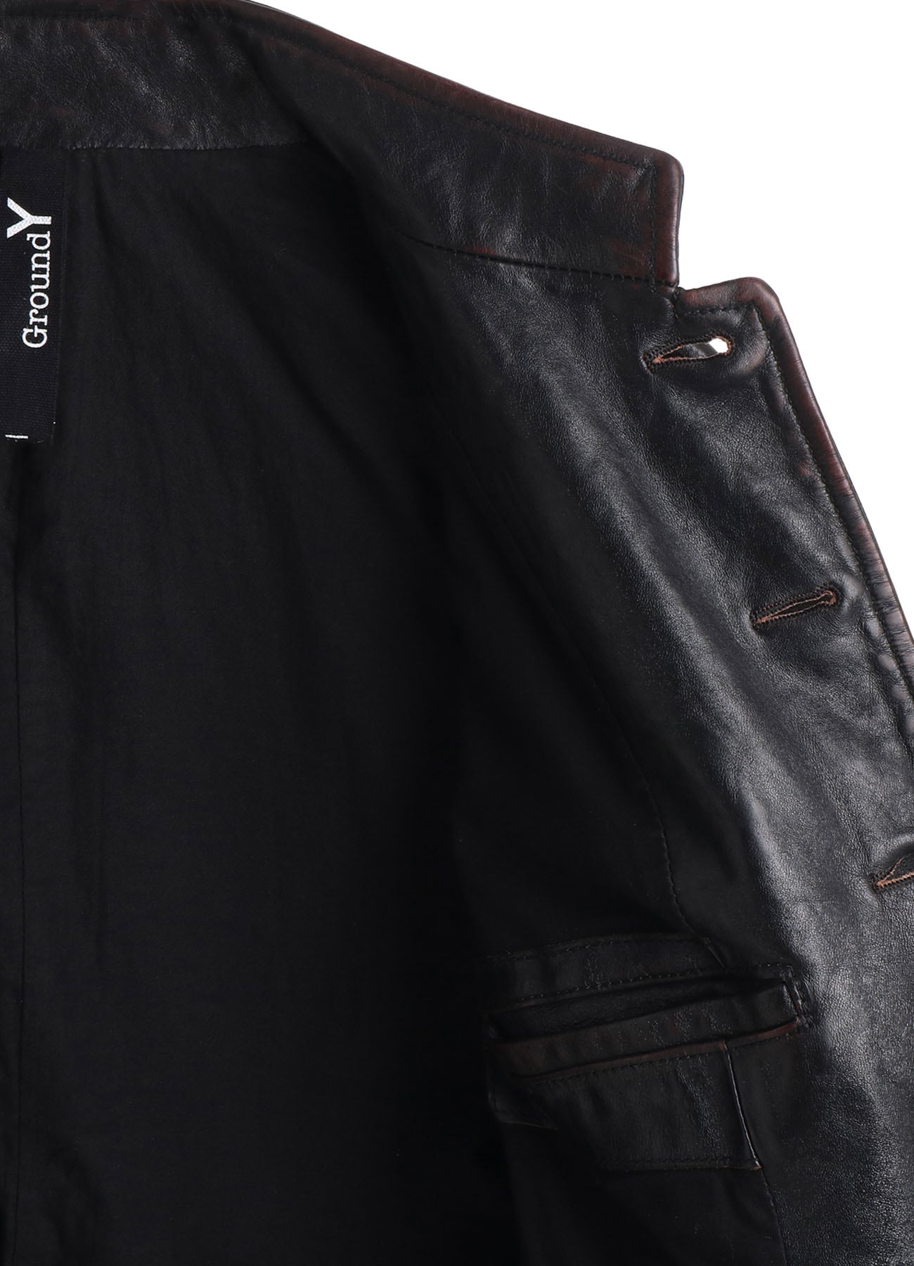 HORSE LEATHER STAND COLLAR JACKET