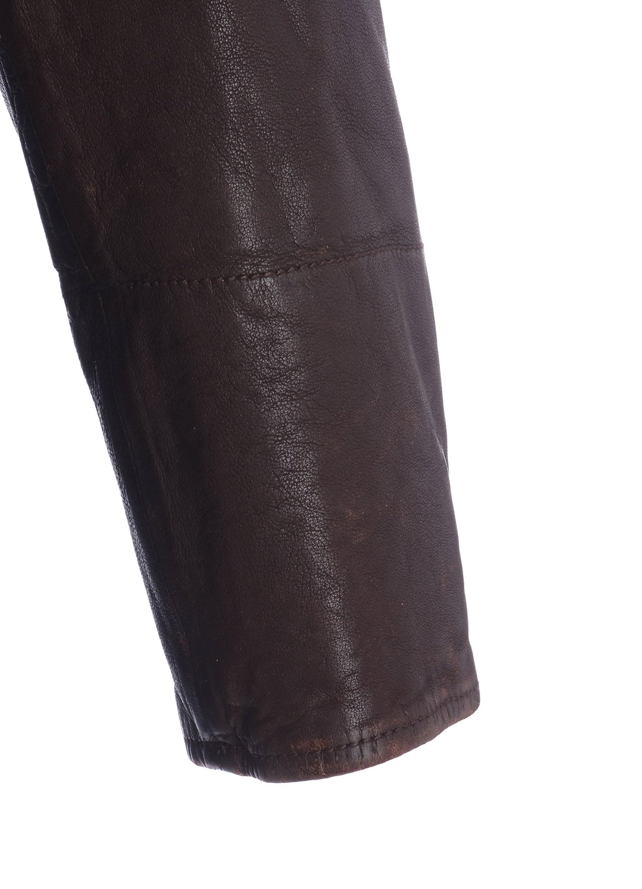 SHEEP LEATHER FRONT OPEN PANAL JACKET