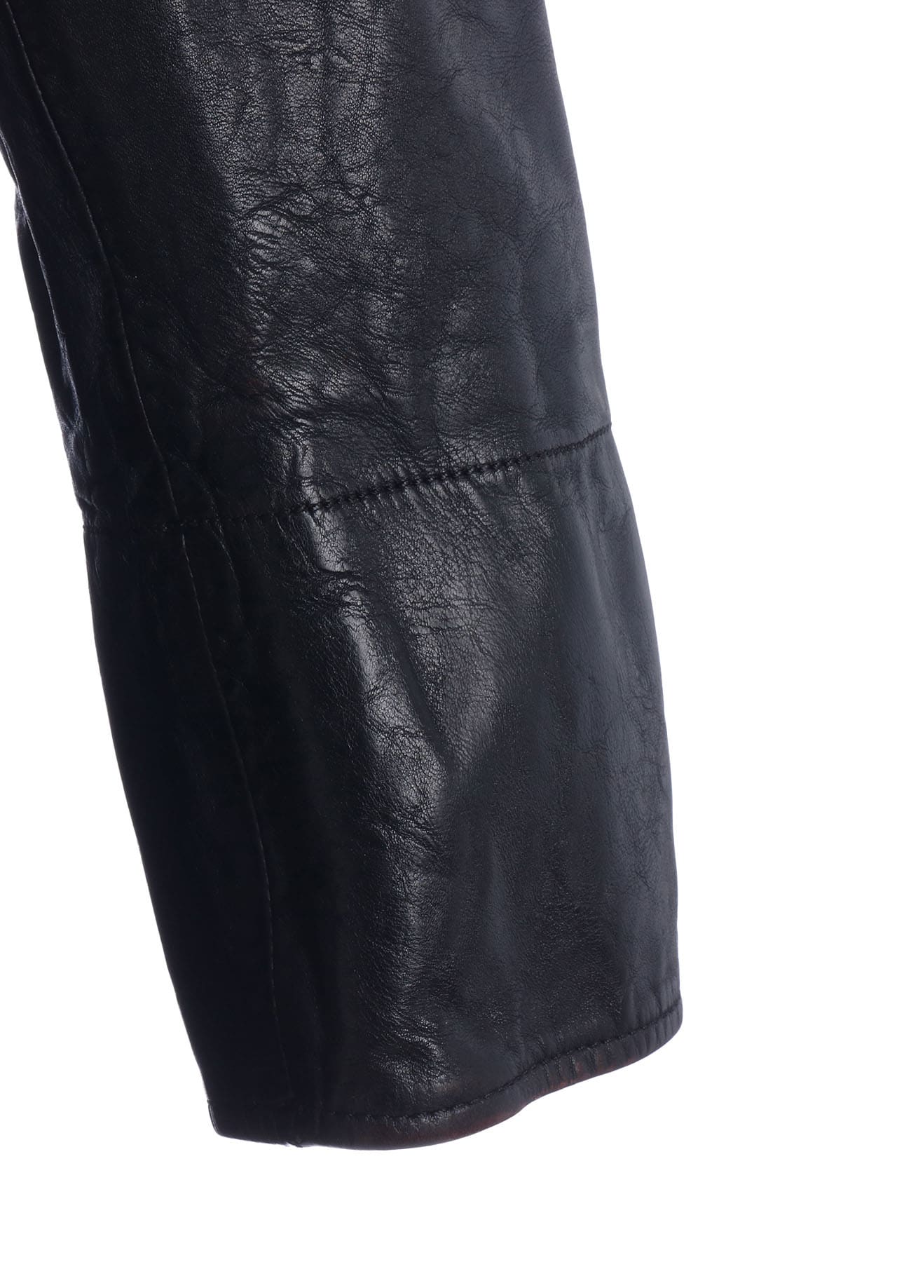 HORSE LEATHER FRONT OPEN PANAL JACKET