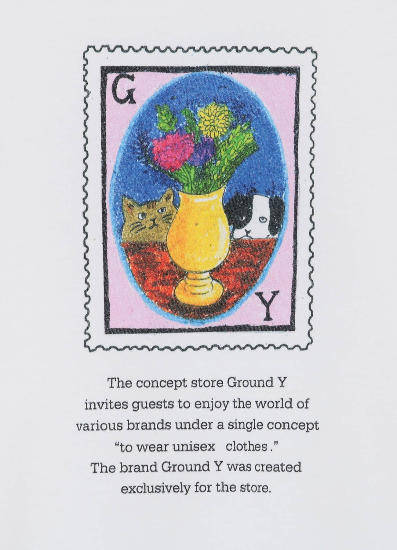 ＜受注＞[Ground Y×Mai Fukagawa collection] short sleeve T-shirts 「stamp」