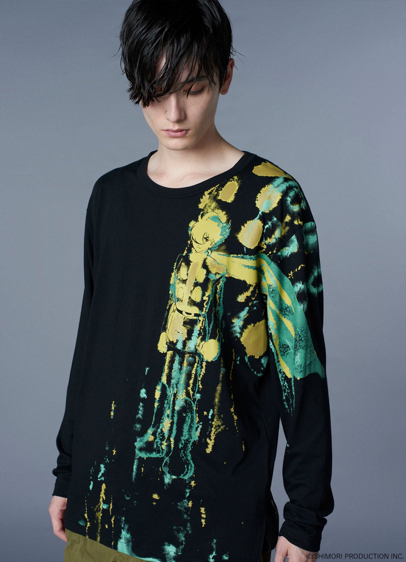 【11/15 12:00 Release】Ground Y×CYBORG 009 60th CYBORG 009 WATERCOLOR LONG SLEEVE T-SHIRT