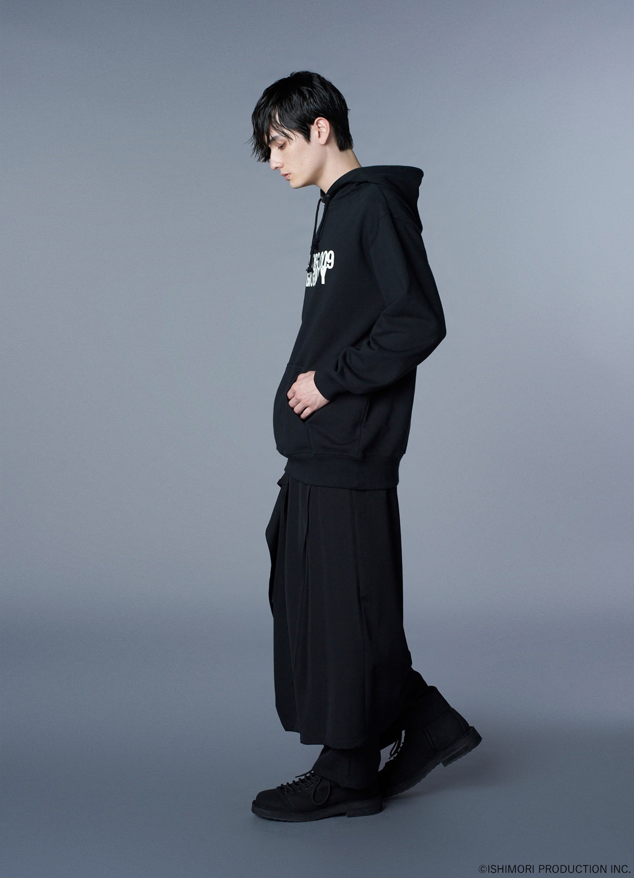 【11/15 12:00 Release】Ground Y×CYBORG 009 60th CYBORG 009 & DR.YY NEWLY DRAWN SILHOUETTE HOODIE